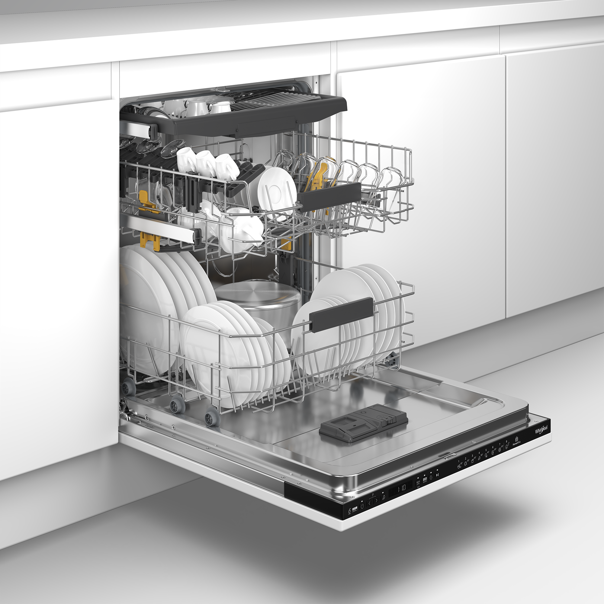 Zmywarka do zabudowy WHIRLPOOL WH6ITB14B1N6LWS 14kpl. PowerClean Pro HomeWhiz
