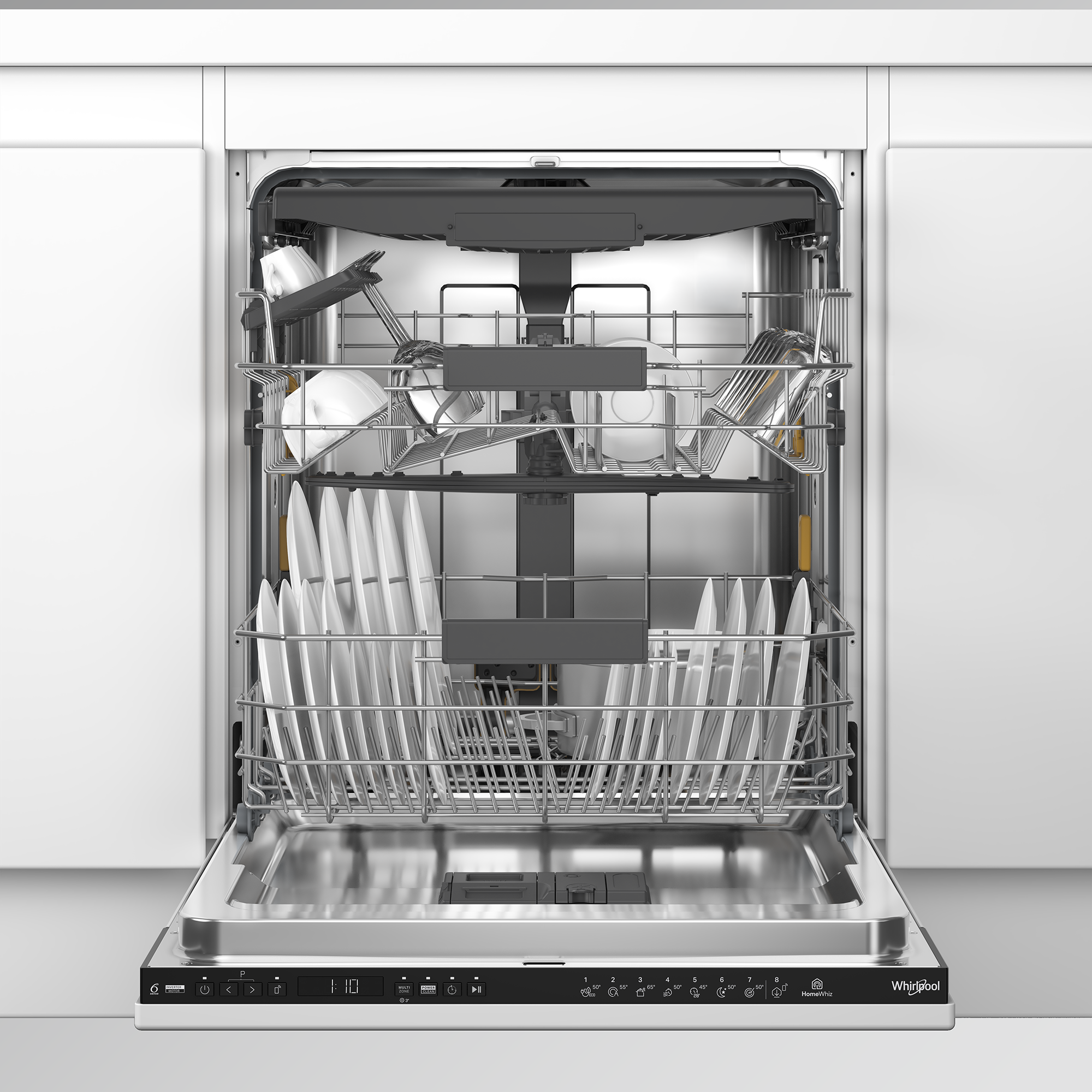Zmywarka do zabudowy WHIRLPOOL WH6ITB14B1N6LWS 14kpl. PowerClean Pro HomeWhiz