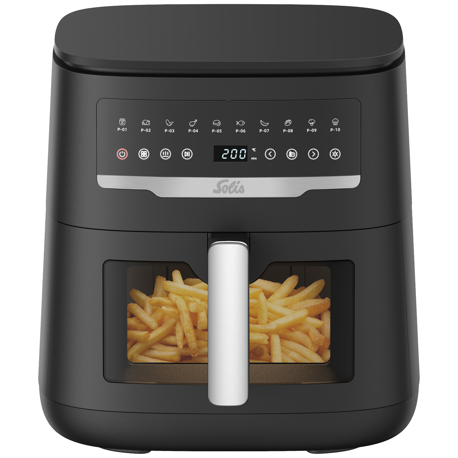 Solis Air Fryer Uno (type 8101) - Heteluchtfriteuse Zwart 7 L 2200 W Aantal Frituurmanden: 1