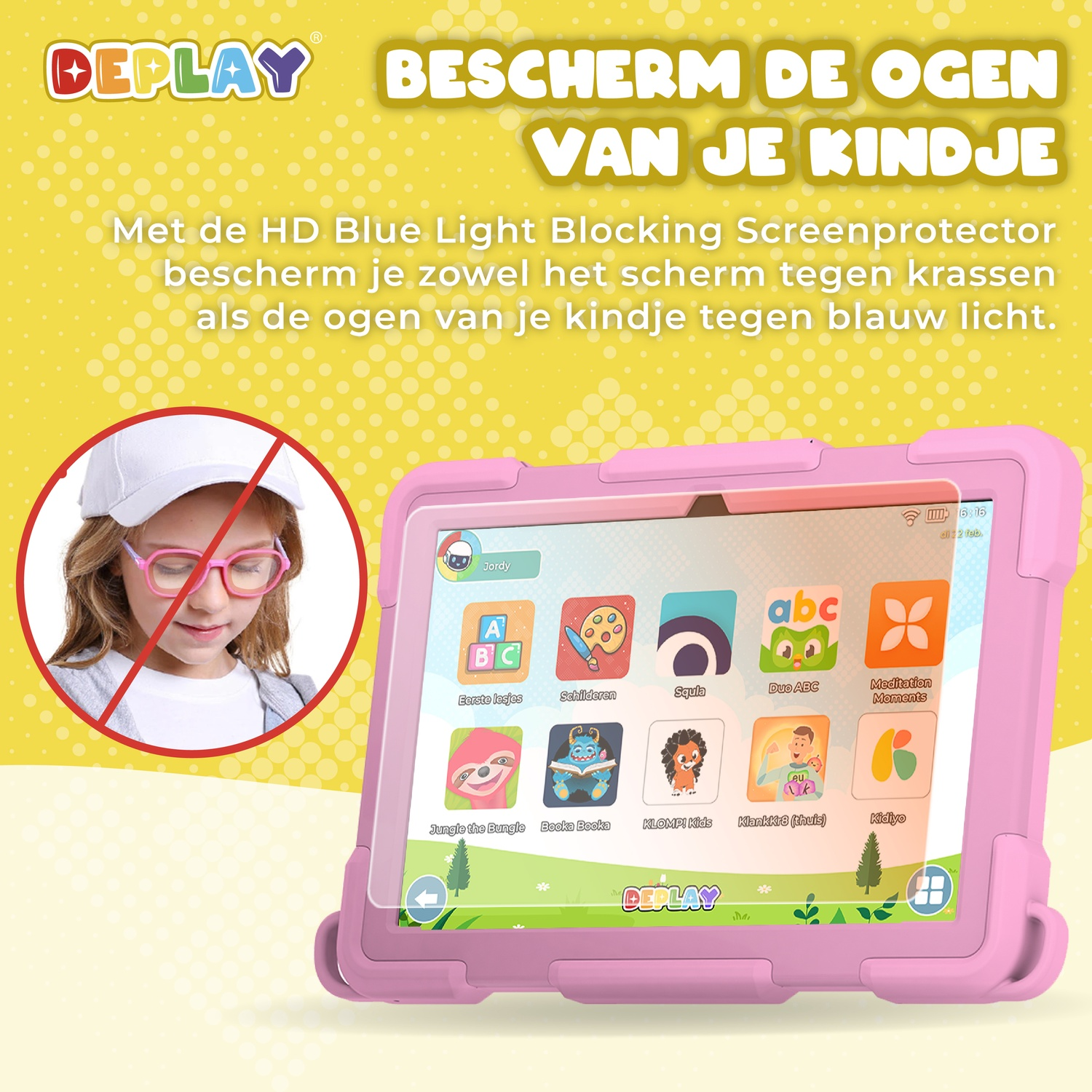 DEPLAY Kids Tablet PRO 5 Roze - Tablet - 8 inch - 64 GB - Wi-Fi - 5G