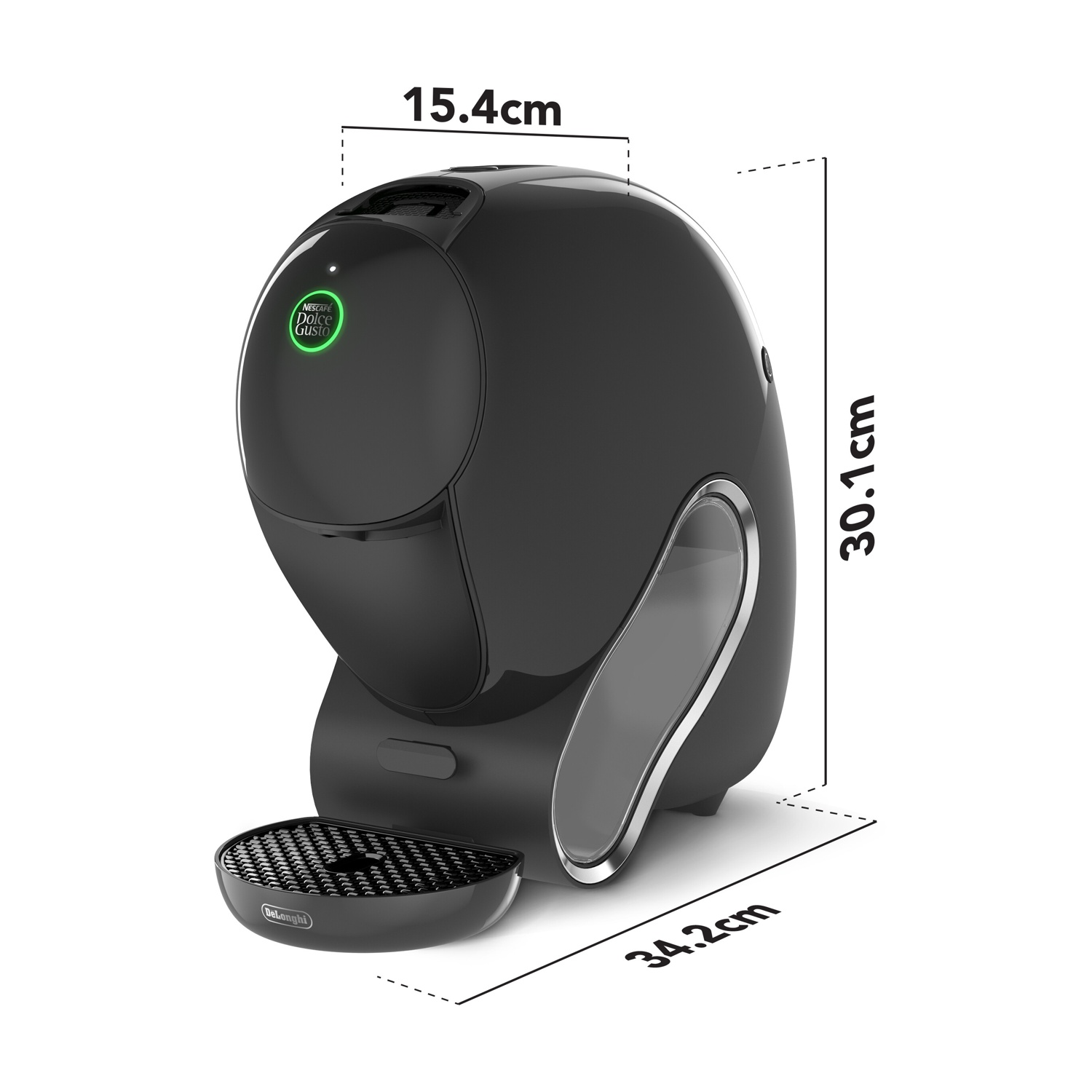 MACCHINA CAFFÈ CAPSULE DE'LONGHI NEO CAFFE', Compatibile con Capsule Nescafè Dolce Gusto Neo, Pressione pompa 15 bar, Potenza 1600 W, Serbatoio acqua 1 l, Grigio
