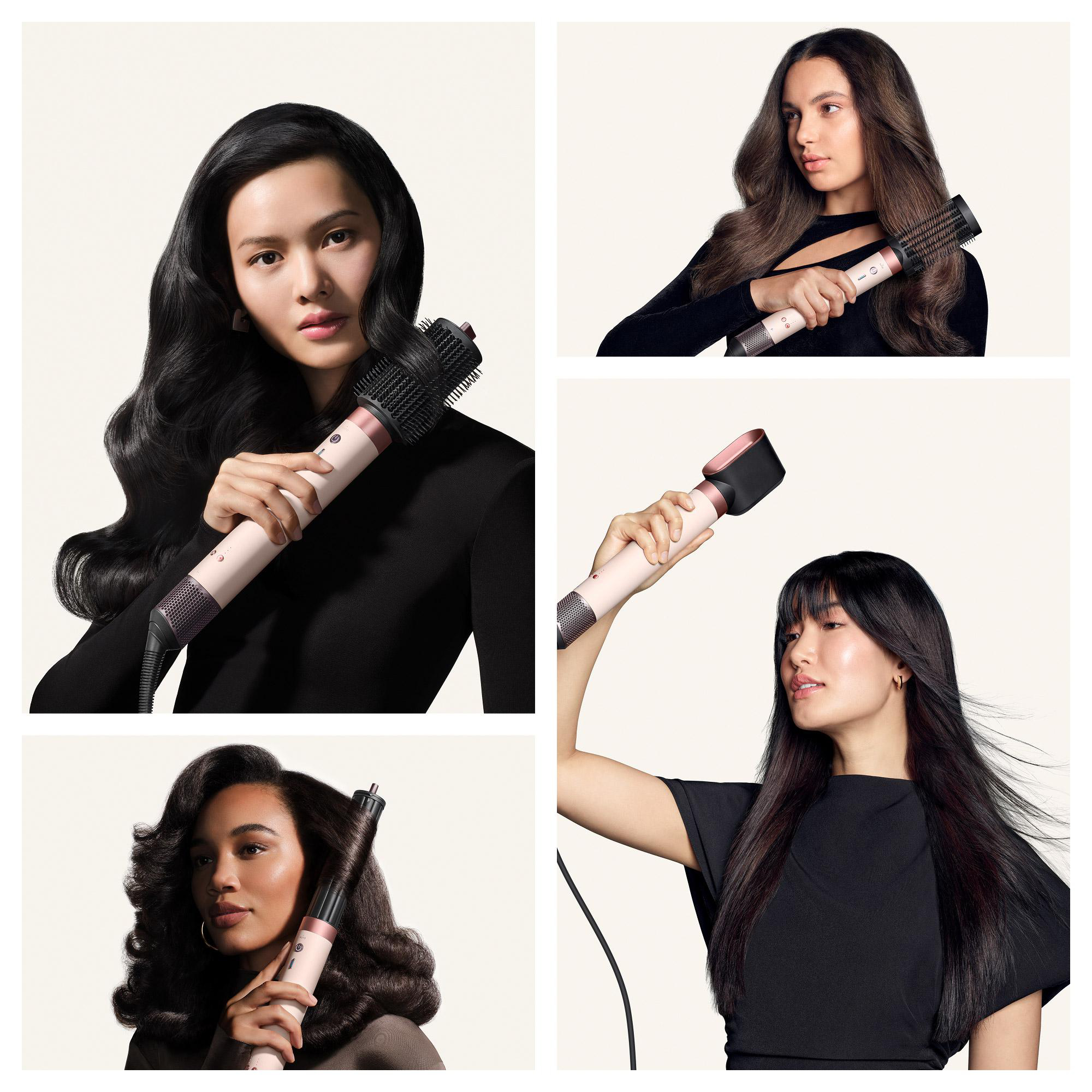 DYSON Airwrap Co-anda2x™ Multi-Haarstyler und -trockner Straight + Wavy Ceramic Pink/Roségold, 1700 Watt, 6 Aufsätze
