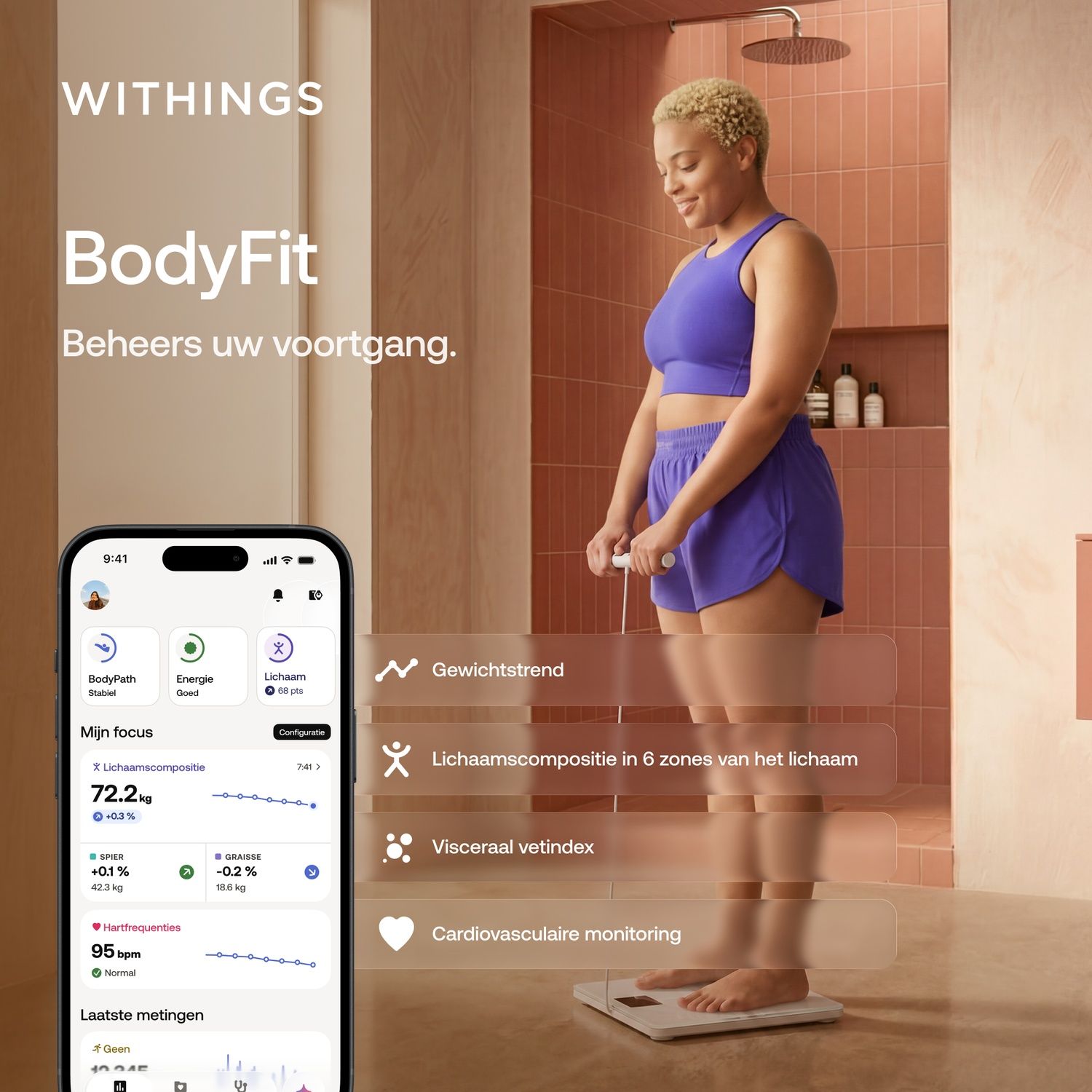 WITHINGS BodyFit - Balance d'analyse corporelle White