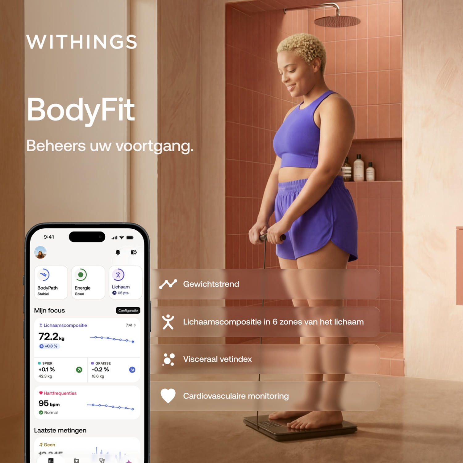 WITHINGS BodyFit - Balance d'analyse corporelle Black