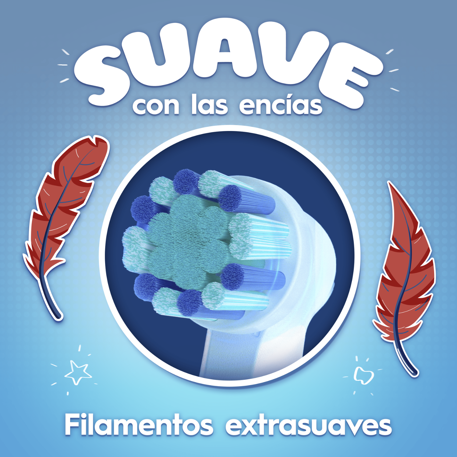 Suave con las encías. Filamentos extrasuaves.