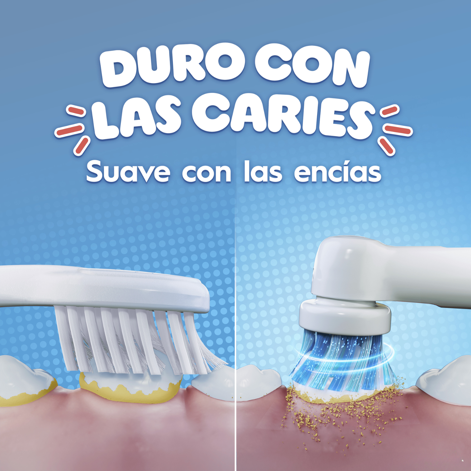 Duro con las caries. Suave con las encías.