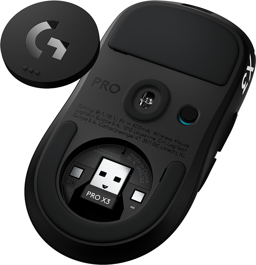 LOGITECH Pro X3 Superstrike Lightspeed, vezeték nélküli optikai egér, 44000dpi, fekete (910-007878)