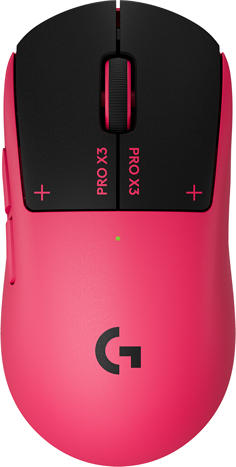 LOGITECH Pro X3 Superstrike Lightspeed, vezeték nélküli optikai egér, 44000dpi, magenta (910-007827)