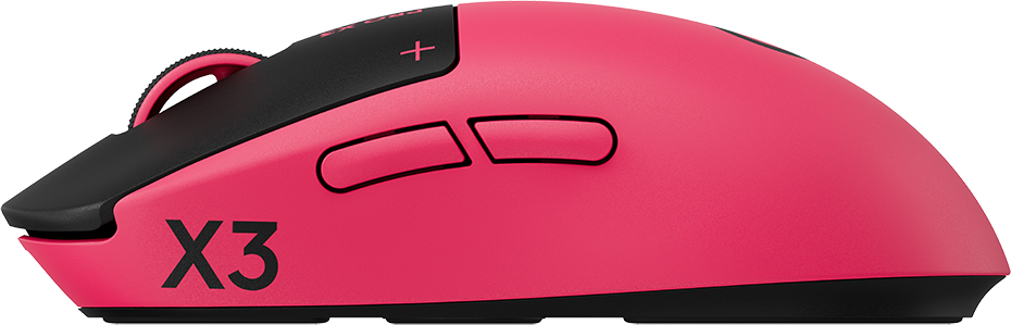 LOGITECH Pro X3 Superstrike Lightspeed, vezeték nélküli optikai egér, 44000dpi, magenta (910-007827)