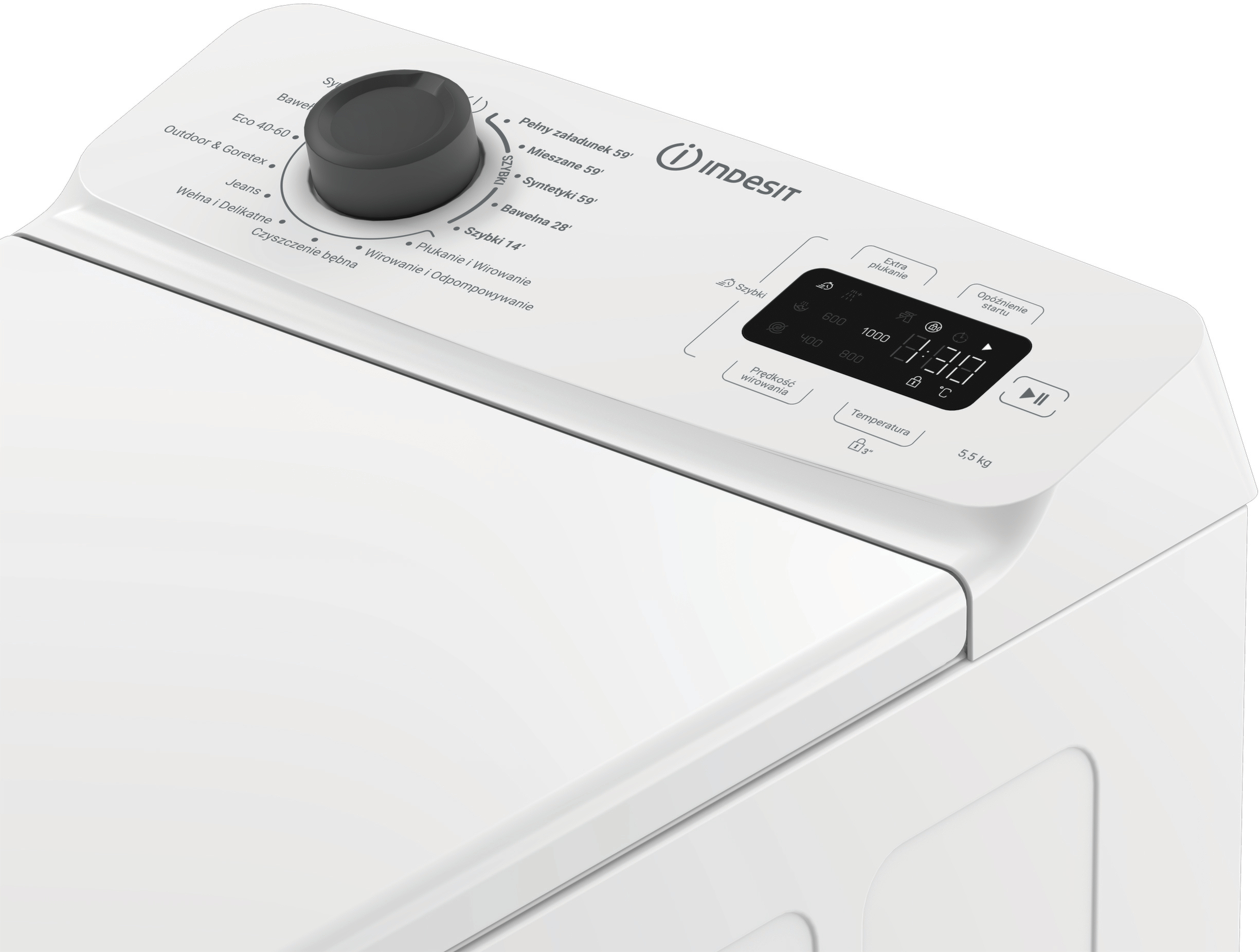 Pralka ładowana od góry INDESIT TI5513EGMTPL 5.5kg 1000 obr. Biały