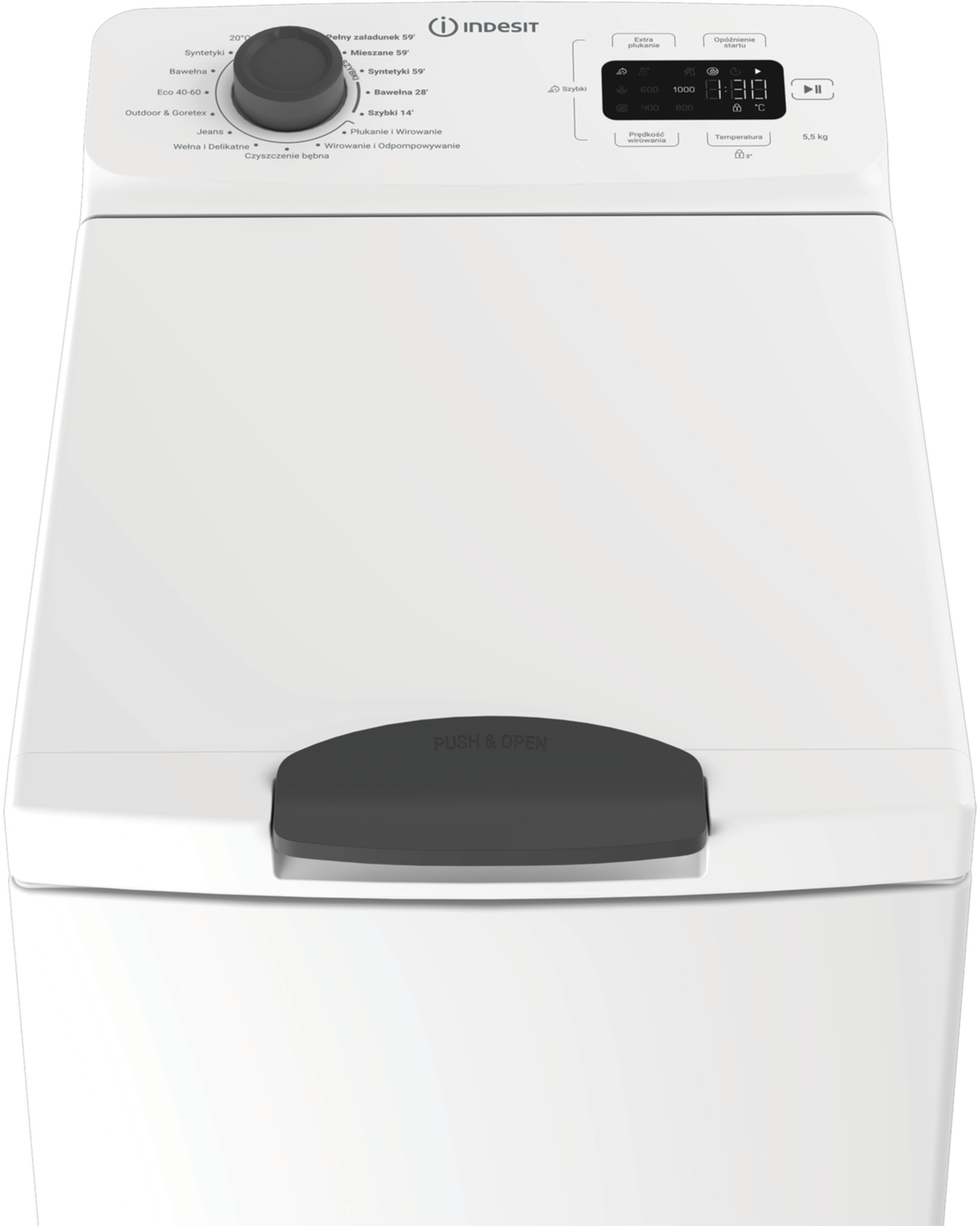 Pralka ładowana od góry INDESIT TI5513EGMTPL 5.5kg 1000 obr. Biały