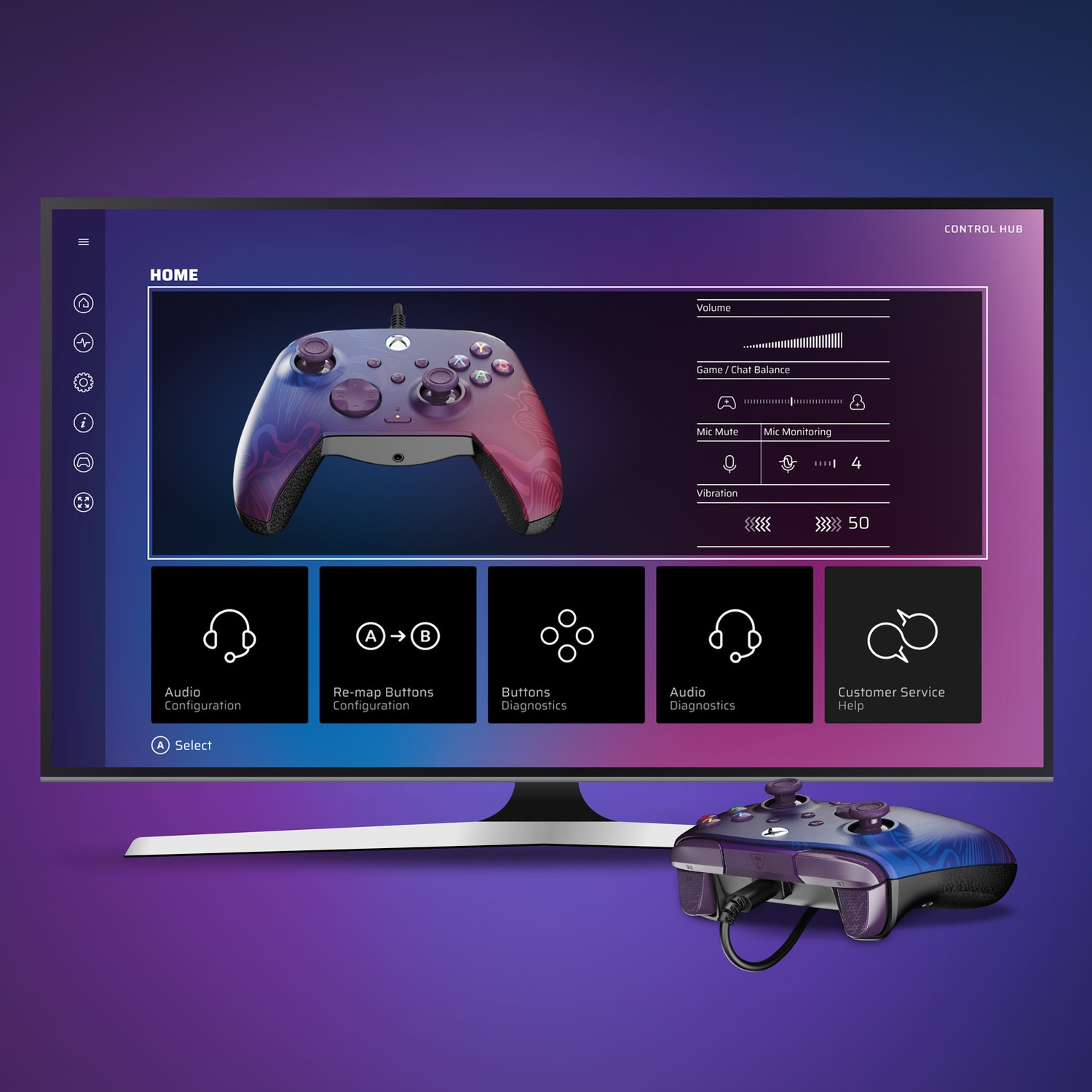 TURTLE BEACH Manette filaire avancée Rematch – Purple Fade (Xbox Series)