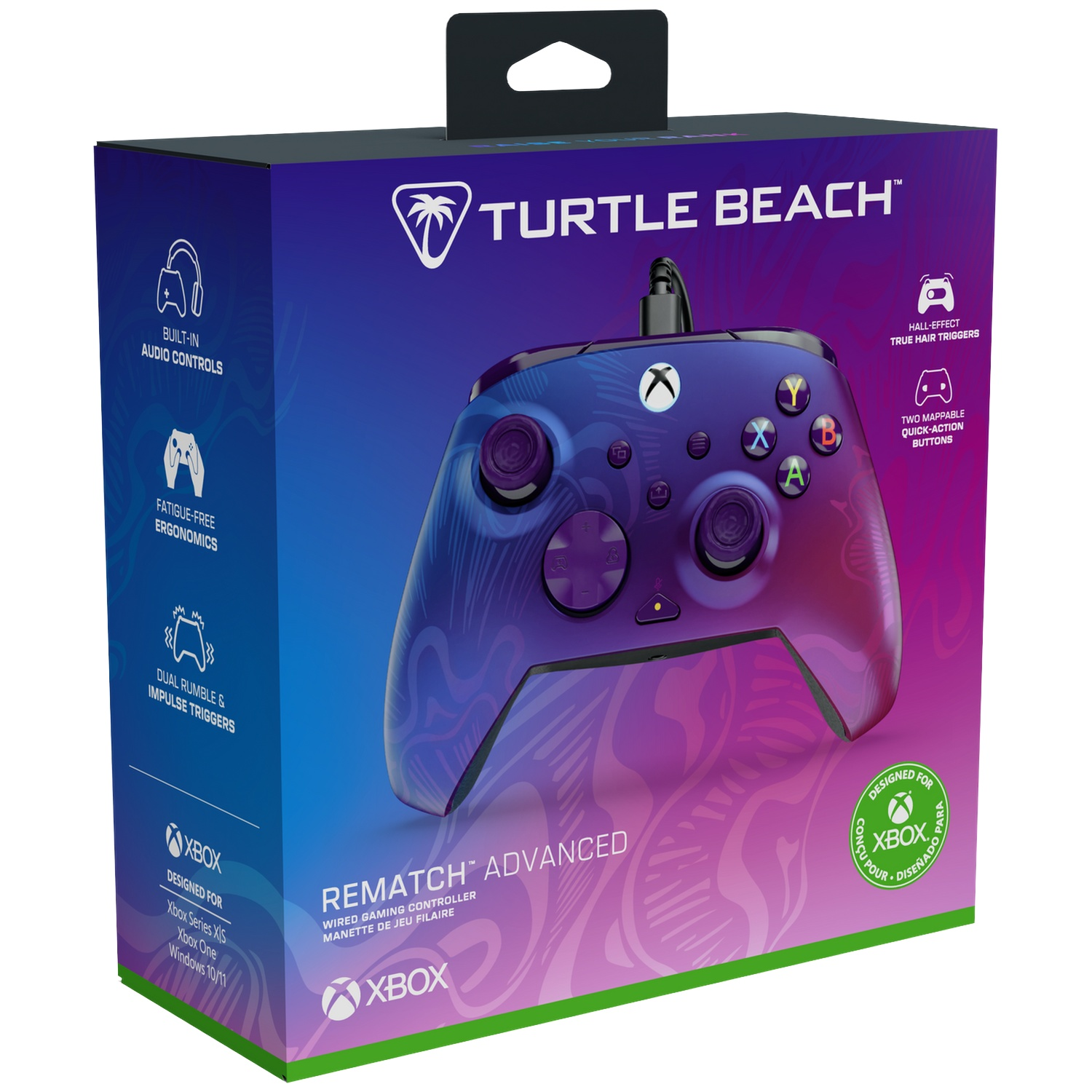 TURTLE BEACH Manette filaire avancée Rematch – Purple Fade (Xbox Series)
