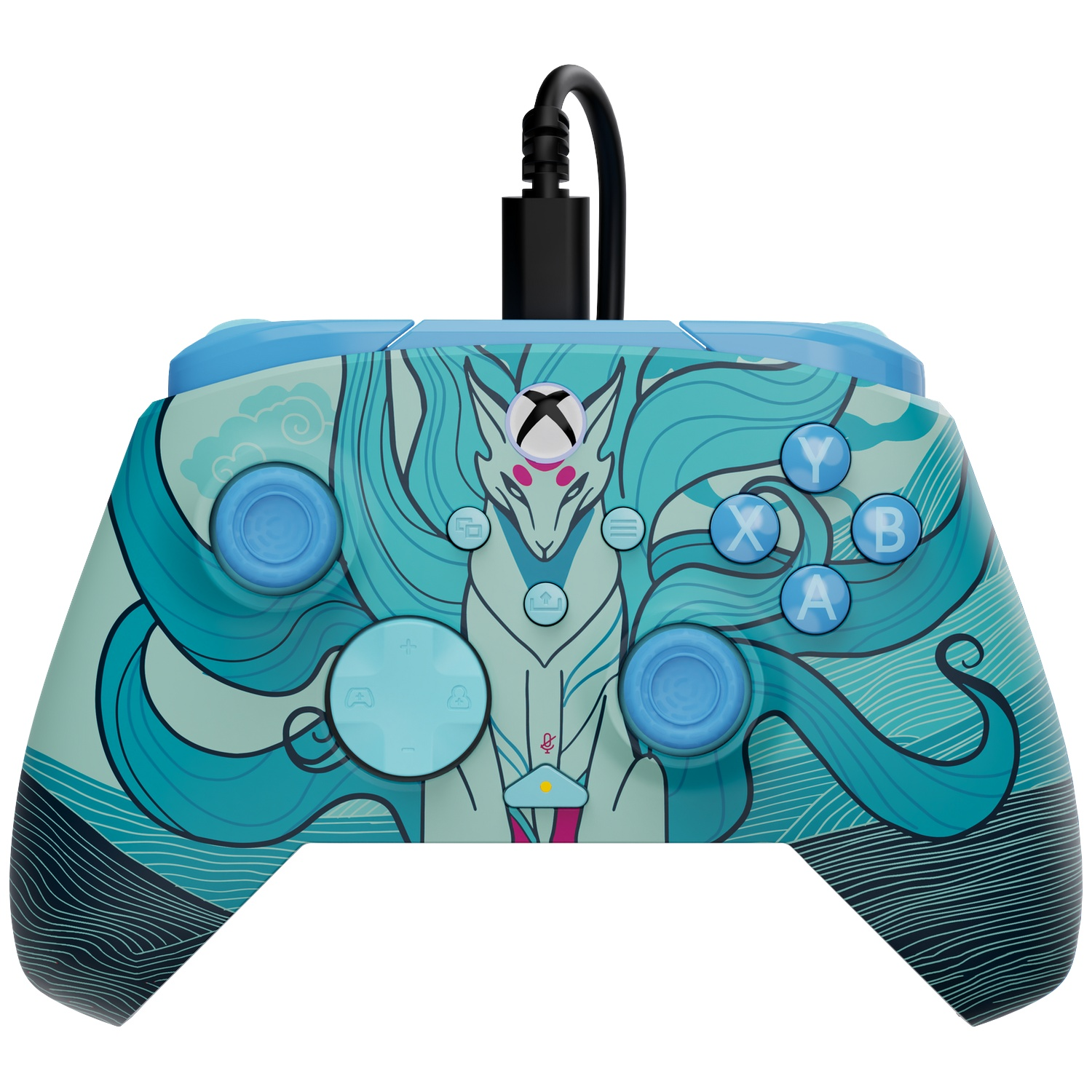 TURTLE BEACH Manette filaire avancée Rematch – Blue Kitsune EverGLOW (Xbox Series)