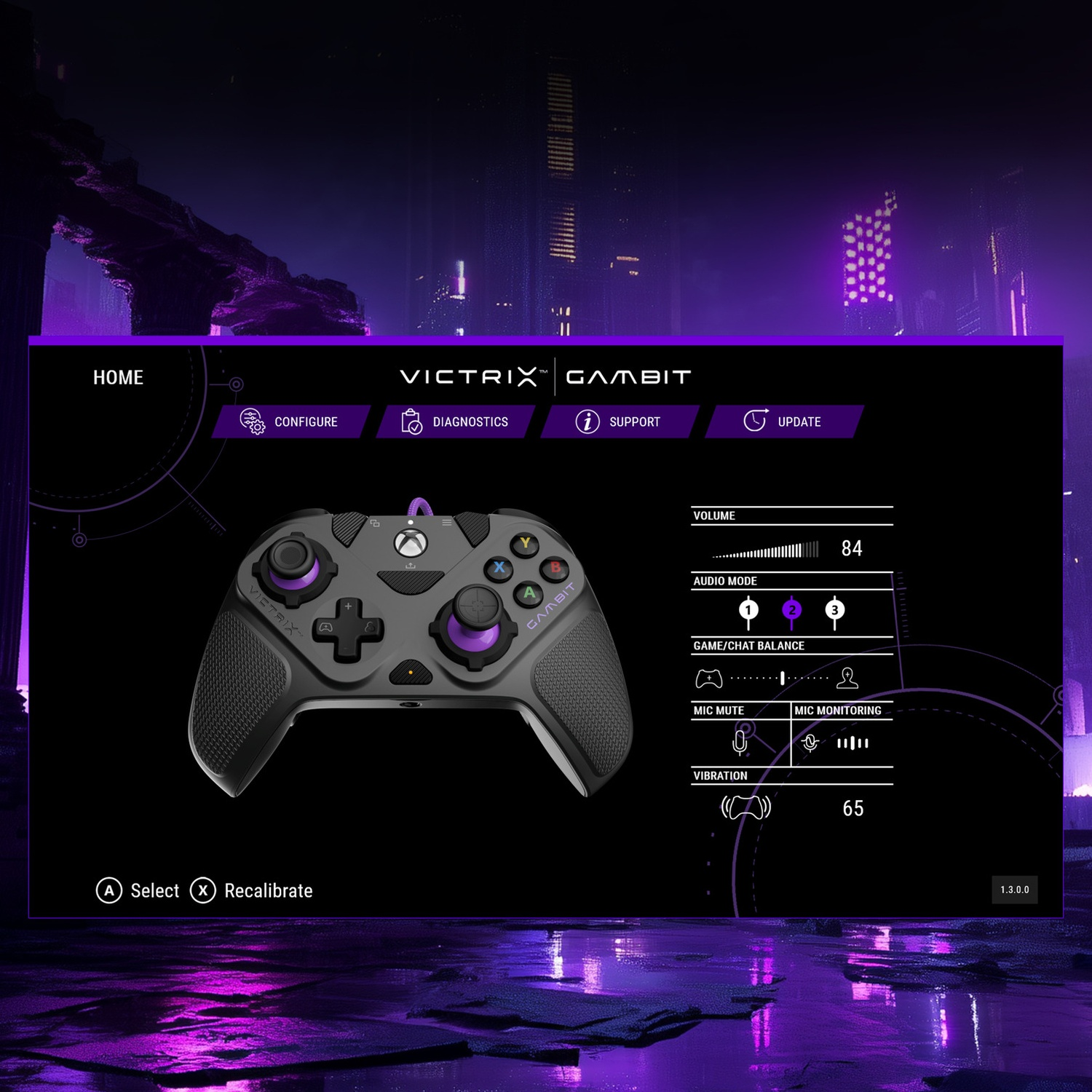 TURTLE BEACH Manette filaire Victrix Gambit Prime – Gris (Xbox Series X, S, One, PC)