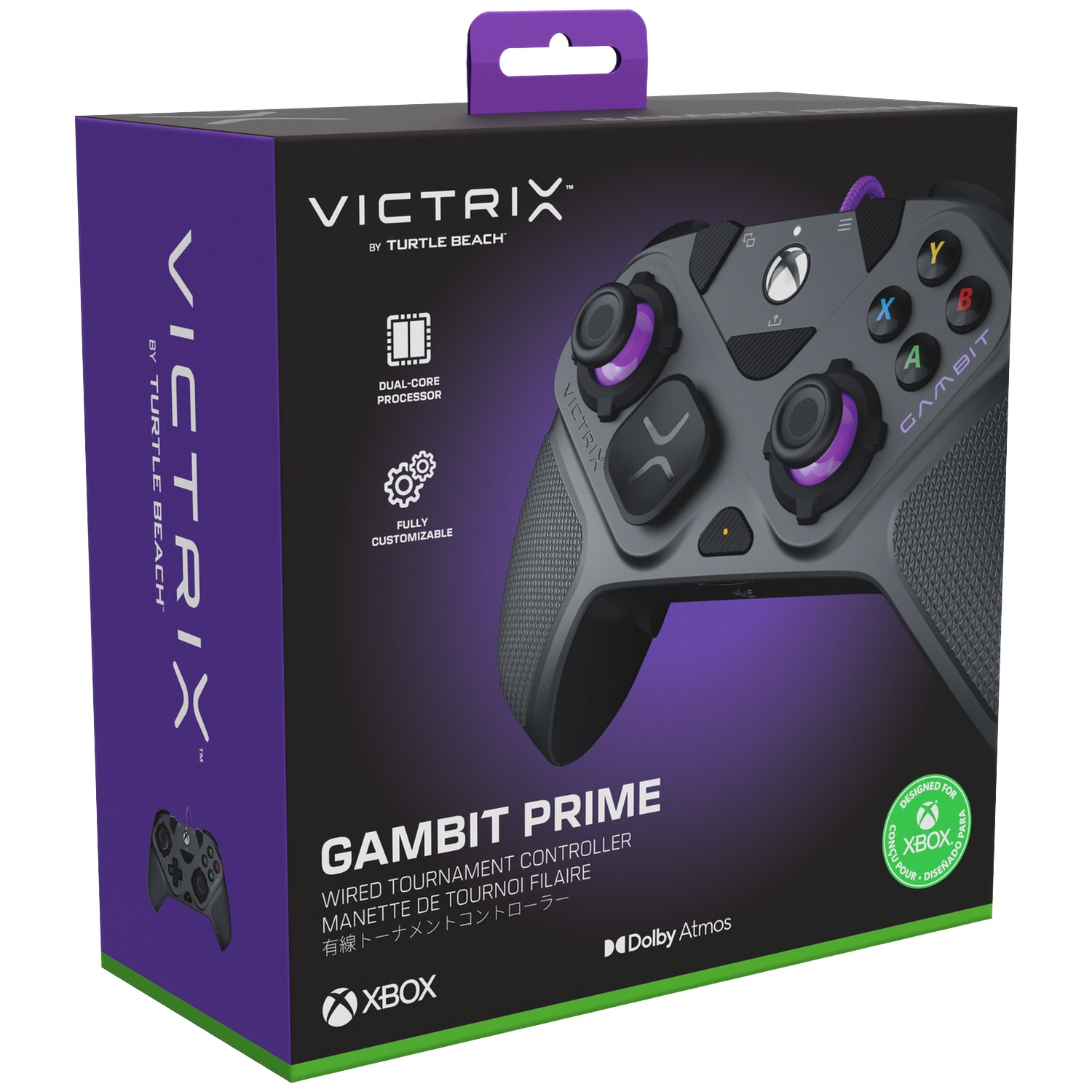 TURTLE BEACH Manette filaire Victrix Gambit Prime – Gris (Xbox Series X, S, One, PC)