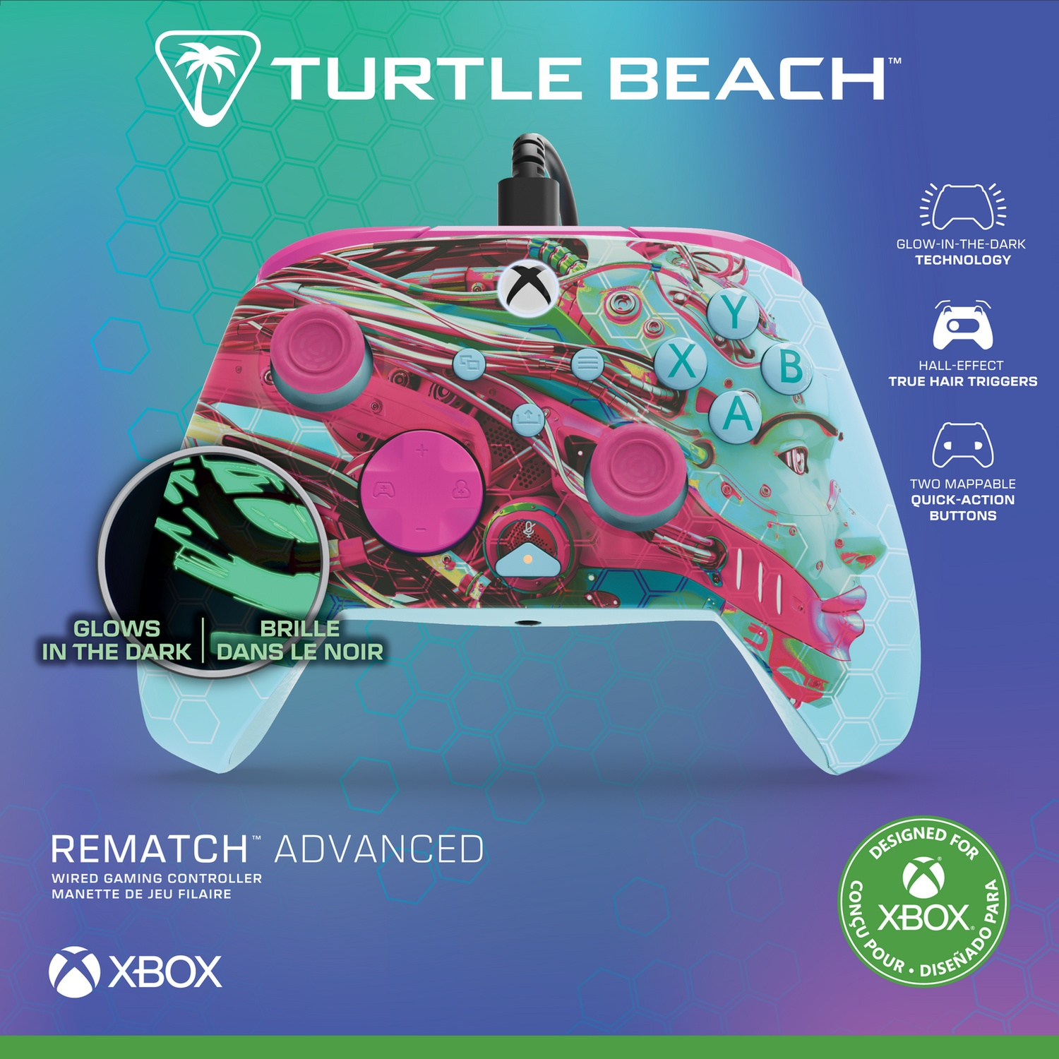 TURTLE BEACH Manette filaire avancée Rematch – Android Dream (Xbox Series)