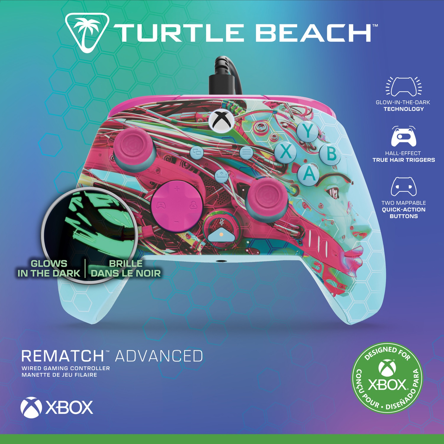 TURTLE BEACH Manette filaire avancée Rematch – Android Dream (Xbox Series)