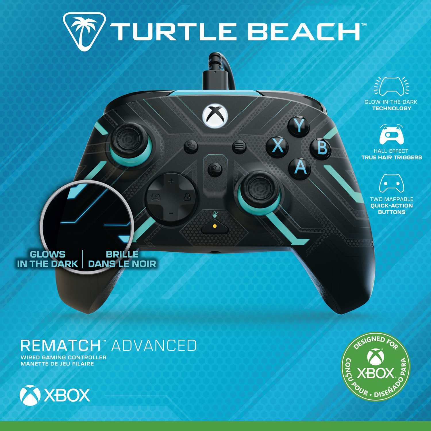 TURTLE BEACH Manette filaire avancée Rematch – Titan Steel (Xbox Series)