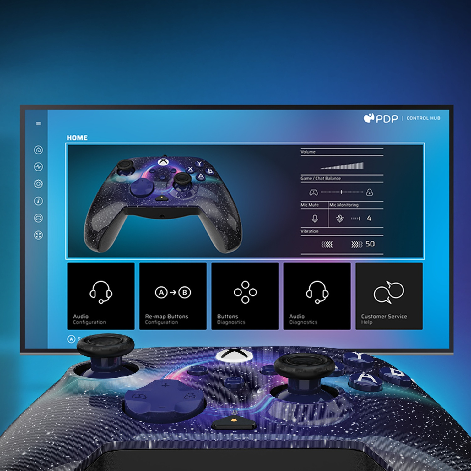 TURTLE BEACH Manette filaire avancée Rematch – Dark Cosmos Reveal (Xbox Series)