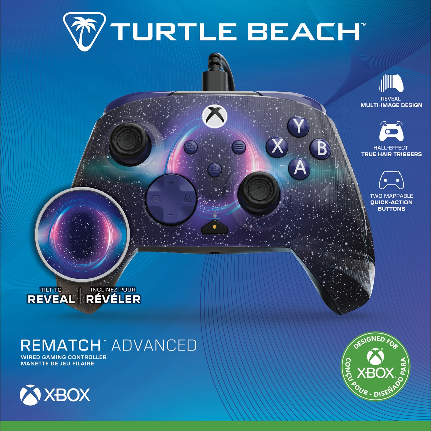 TURTLE BEACH Manette filaire avancée Rematch – Dark Cosmos Reveal (Xbox Series)