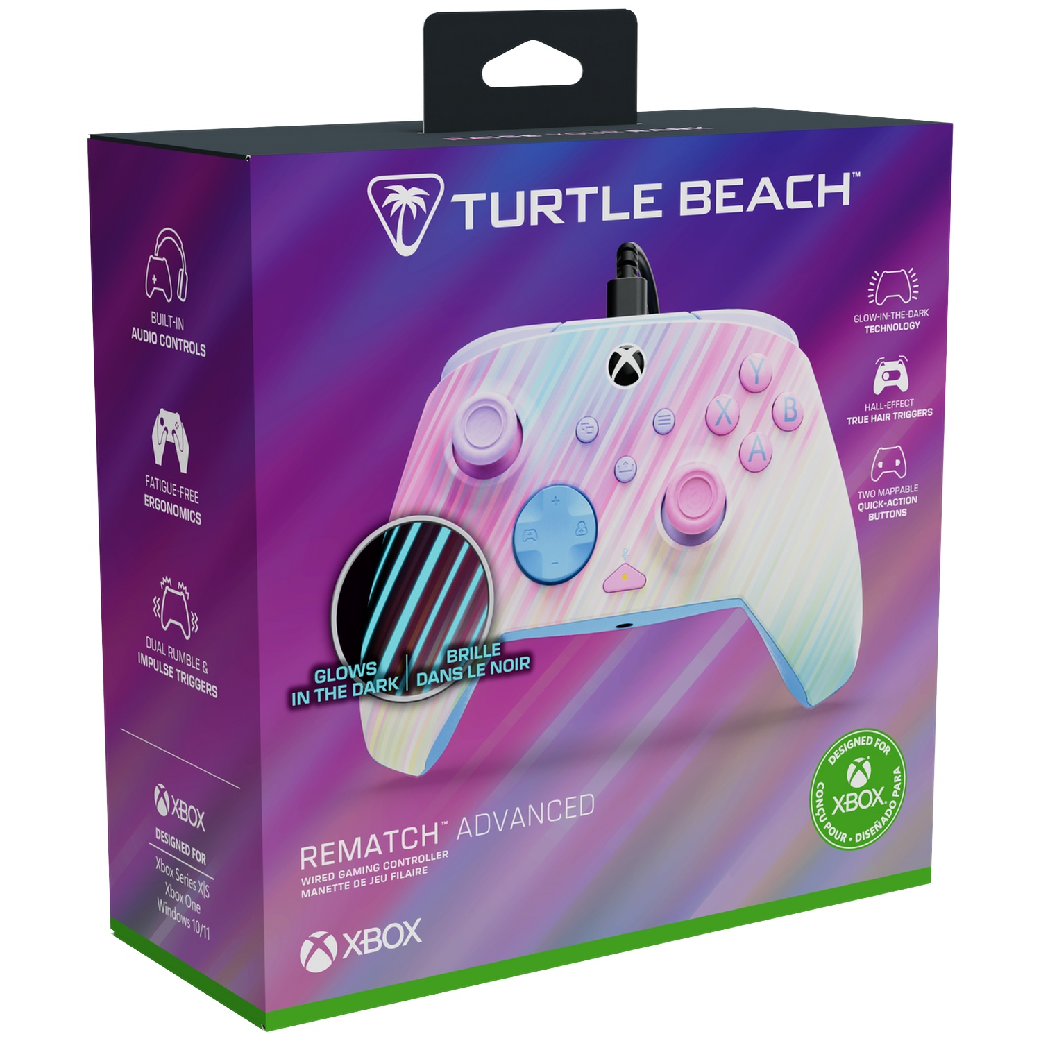 TURTLE BEACH Manette filaire avancée Rematch – Cotton Candy (Xbox Series)
