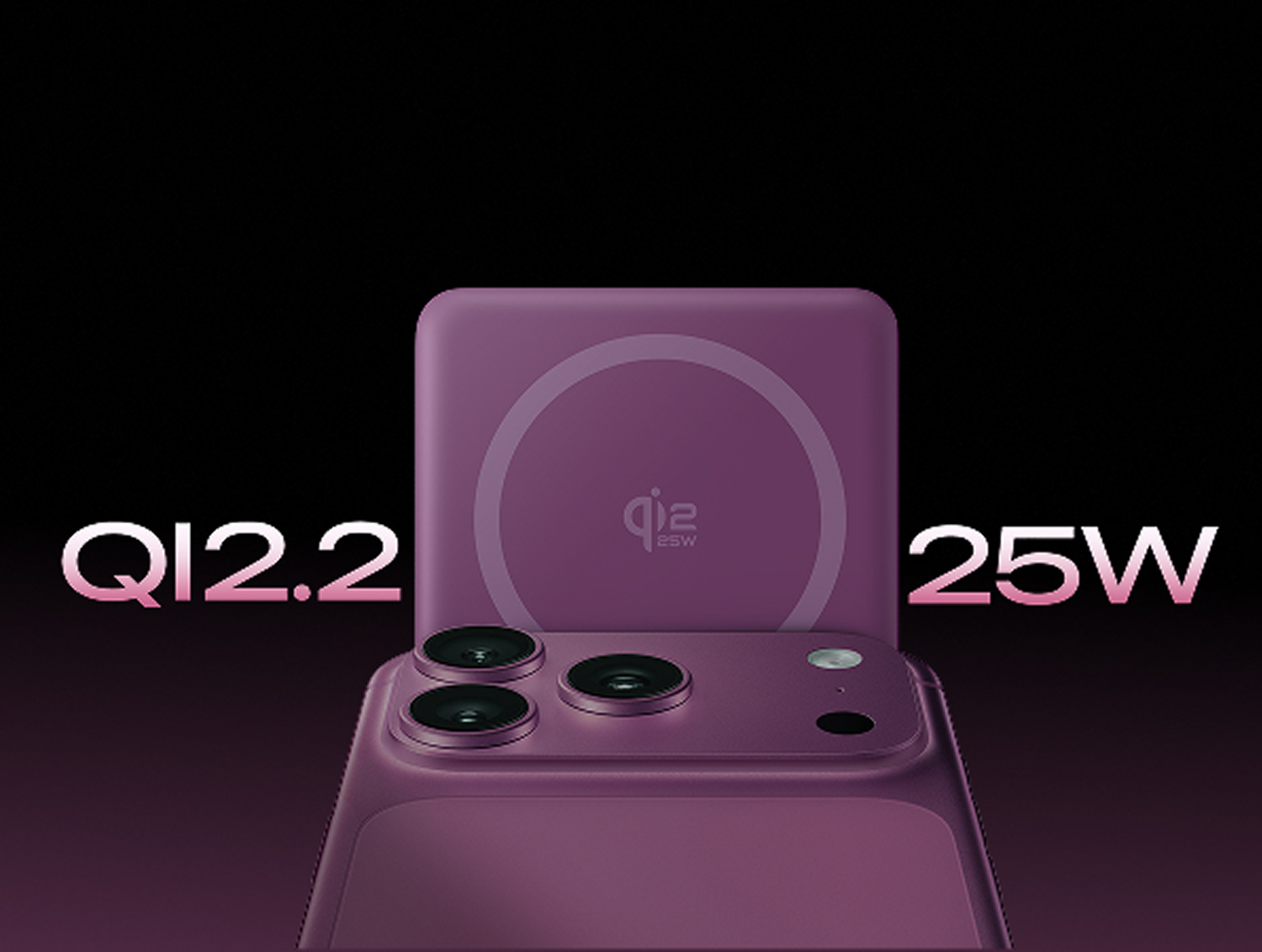 Powerbank - Baseus PicoGo AM52, 10000 mAh, 45 W, Qi2.2 de 25W, USB-C, Carga inalámbrica, Carga rápida, Multidispositivo, Certificado CCC, Dark Cherry