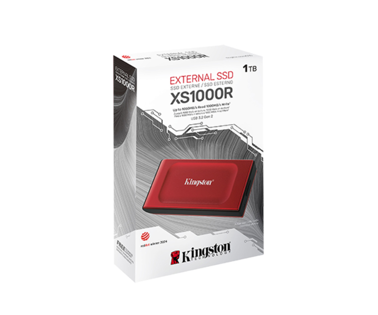 KINGSTON 1 TB XS1000 Red External USB 3.2 Gen 2 Taşınabilir SSD