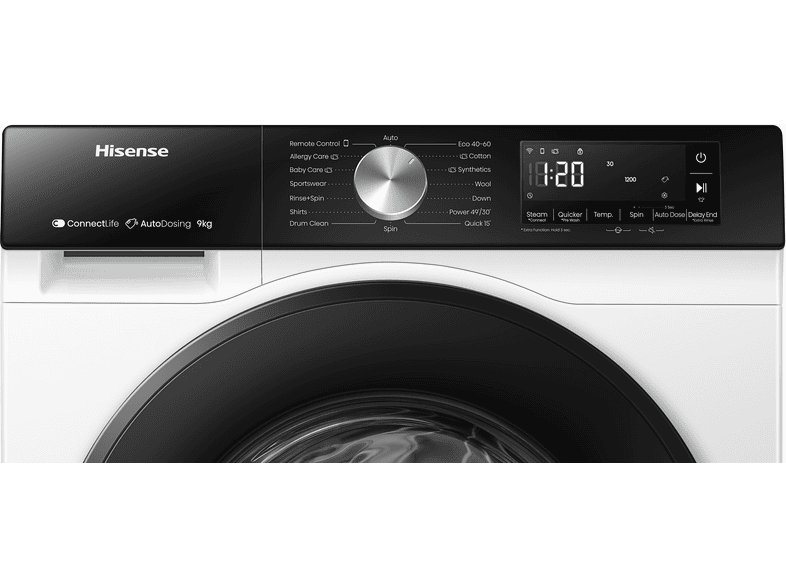 Hisense WF3S9045BW1 Waschmaschine (9 kg, 1400 U/Min., A, Frontlader) — Foto 4 von 5