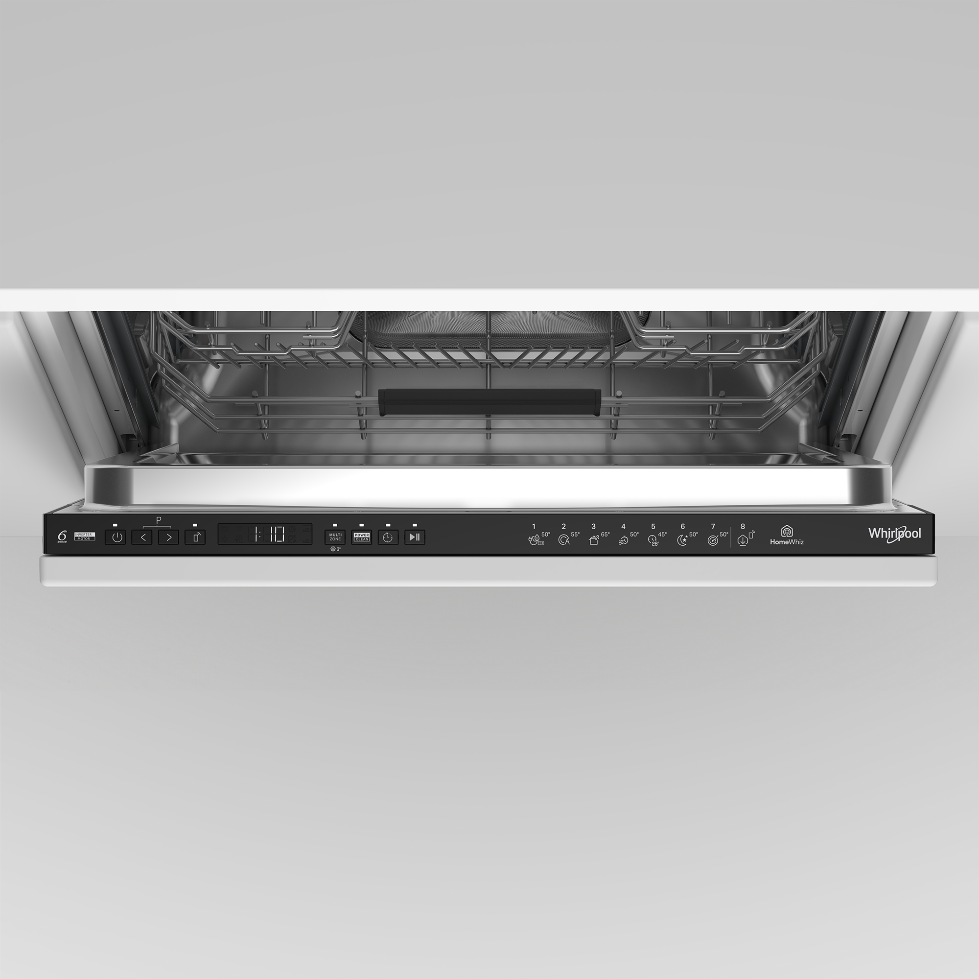 Zmywarka WHIRLPOOL WH6ITB14B1N6LWS PowerClean Pro Autootwieranie drzwi Zdalne sterowanie Zawiasy ślizgowe 14kpl. 60cm