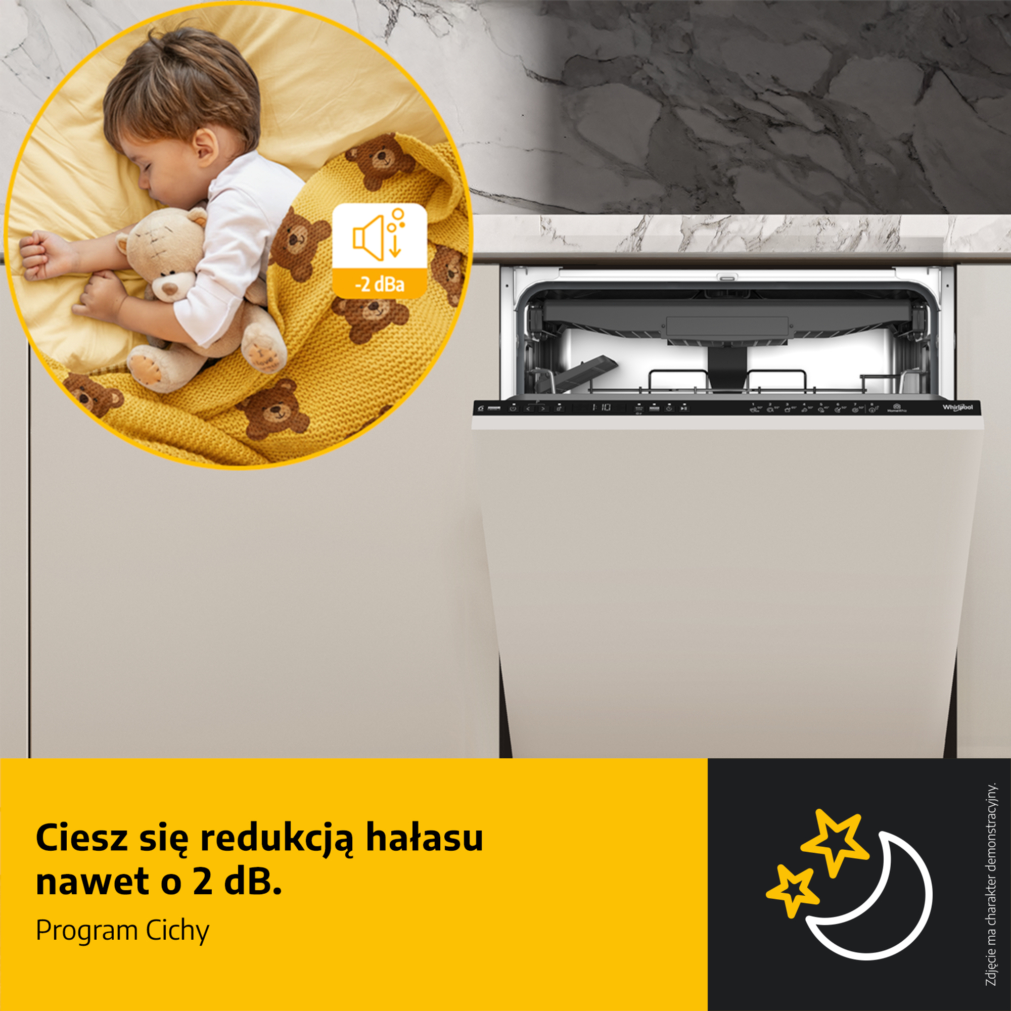Zmywarka WHIRLPOOL WH6ITB14B1N6LWS PowerClean Pro Autootwieranie drzwi Zdalne sterowanie Zawiasy ślizgowe 14kpl. 60cm