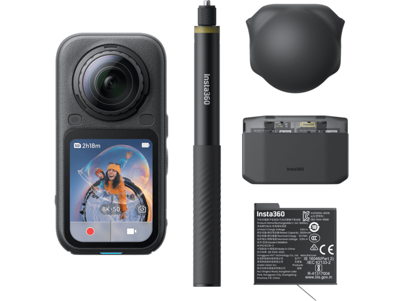 Insta360 X6 Essentials Bundle 360-camera Midnight Black
