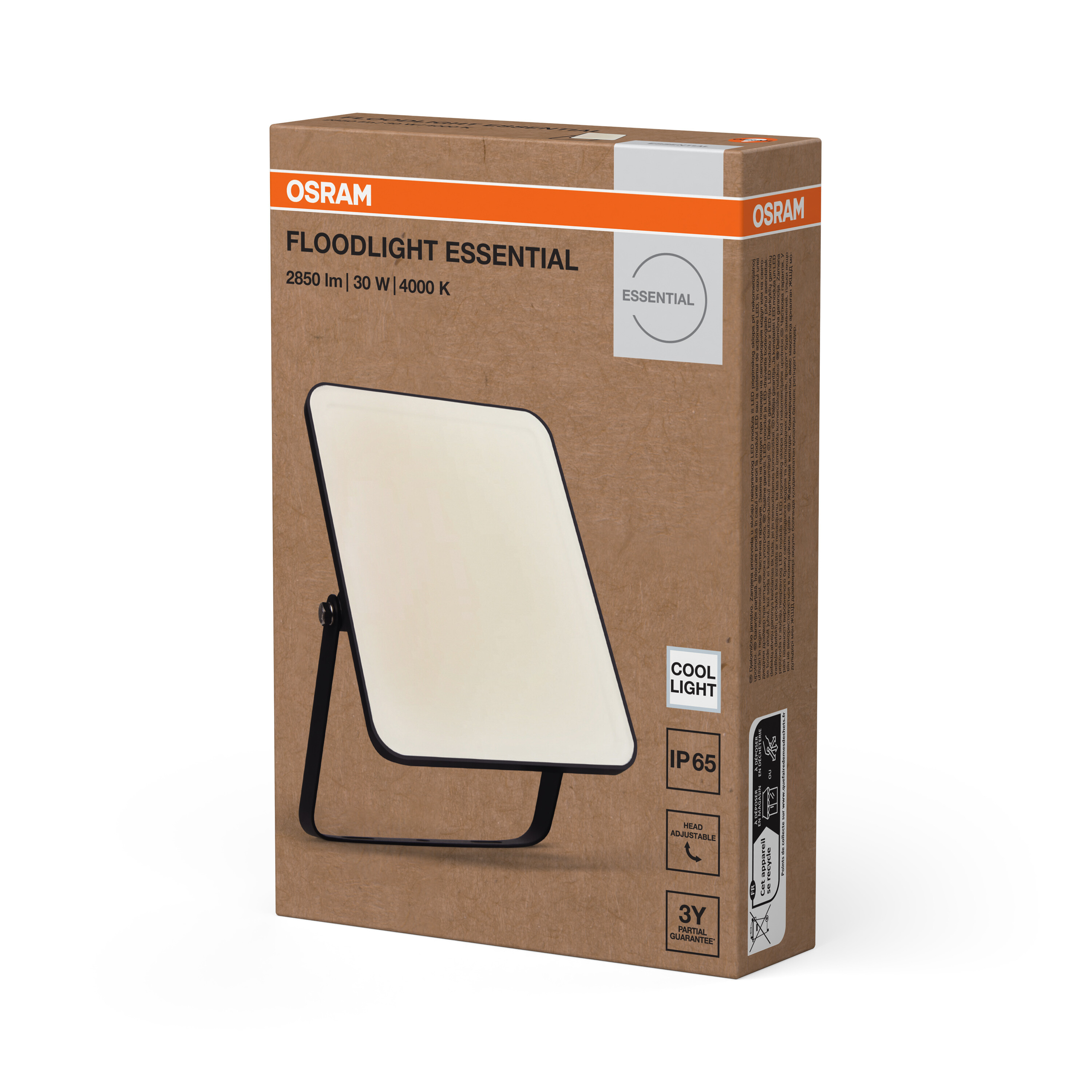 Osram Floodlight Essential termékdoboz képpel, 30W, 4000K, IP65.