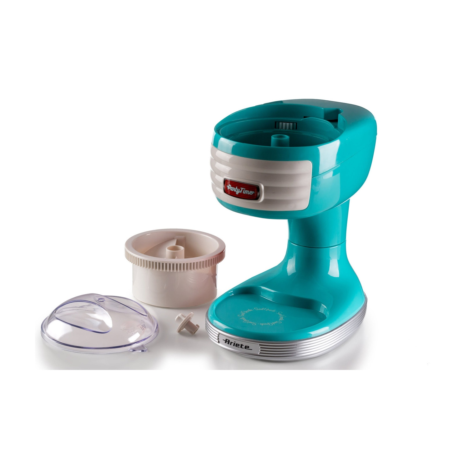 TRITAGHIACCIO ARIETE ICE CRUSHER PARTY TIME, Potenza massima 30 W, 1 velocità, Coperchio trasparente, AZZURRO