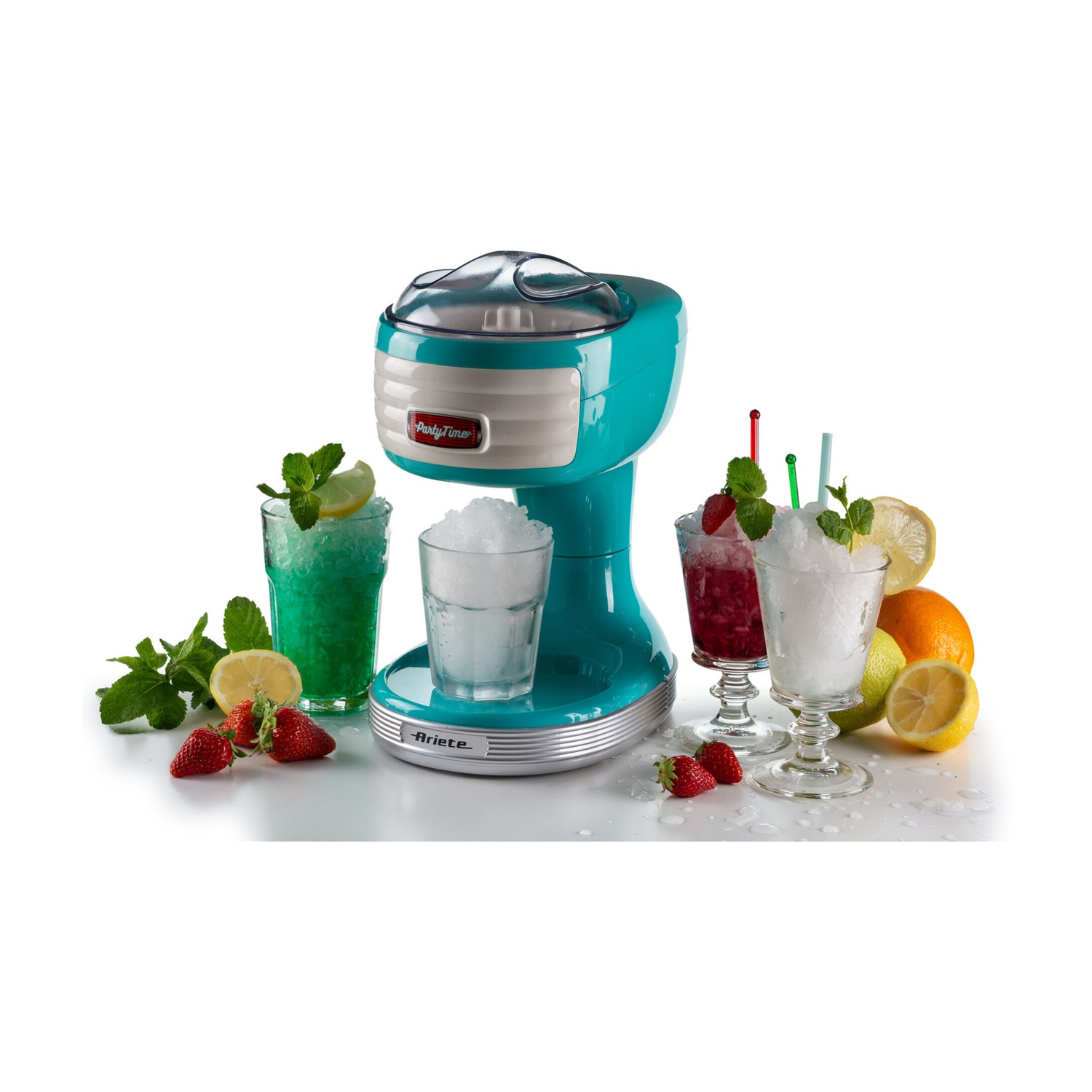 TRITAGHIACCIO ARIETE ICE CRUSHER PARTY TIME, Potenza massima 30 W, 1 velocità, Coperchio trasparente, AZZURRO