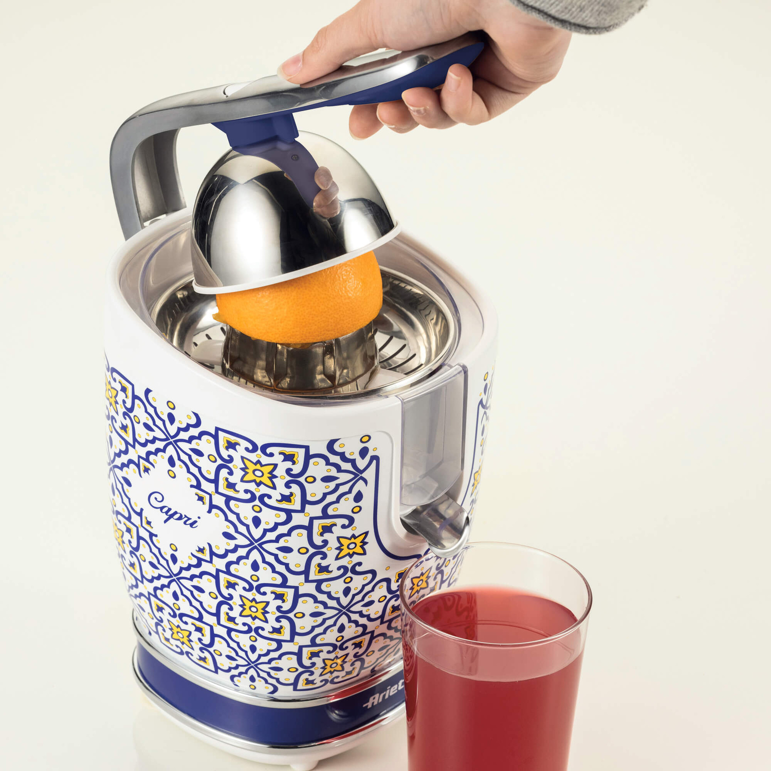 SPREMIAGRUMI ARIETE SPREMIAGRUMI CAPRI, Potenza 85 W, Recipiente succo da 0,6 l, 2 velocità velocità, in Metal, MULTICOLORE
