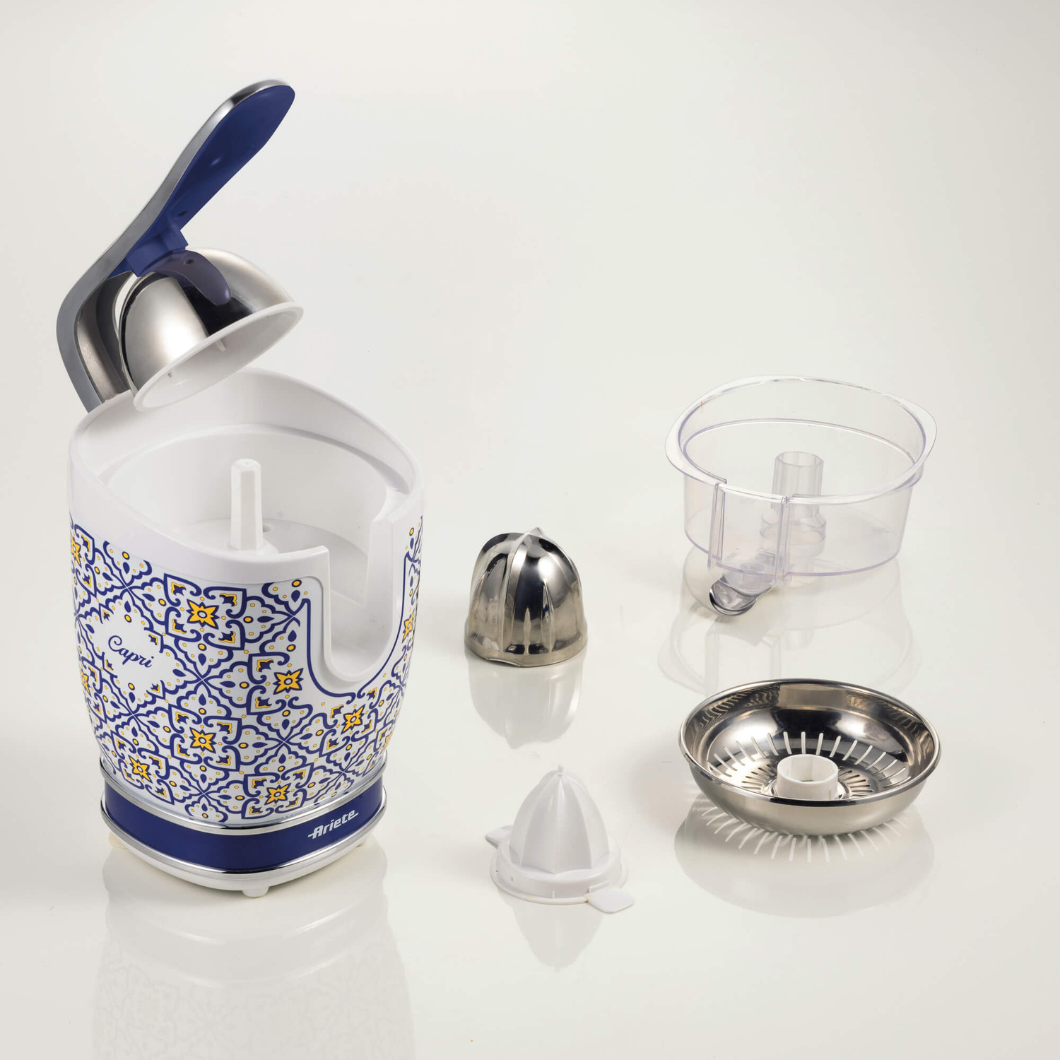 SPREMIAGRUMI ARIETE SPREMIAGRUMI CAPRI, Potenza 85 W, Recipiente succo da 0,6 l, 2 velocità velocità, in Metal, MULTICOLORE