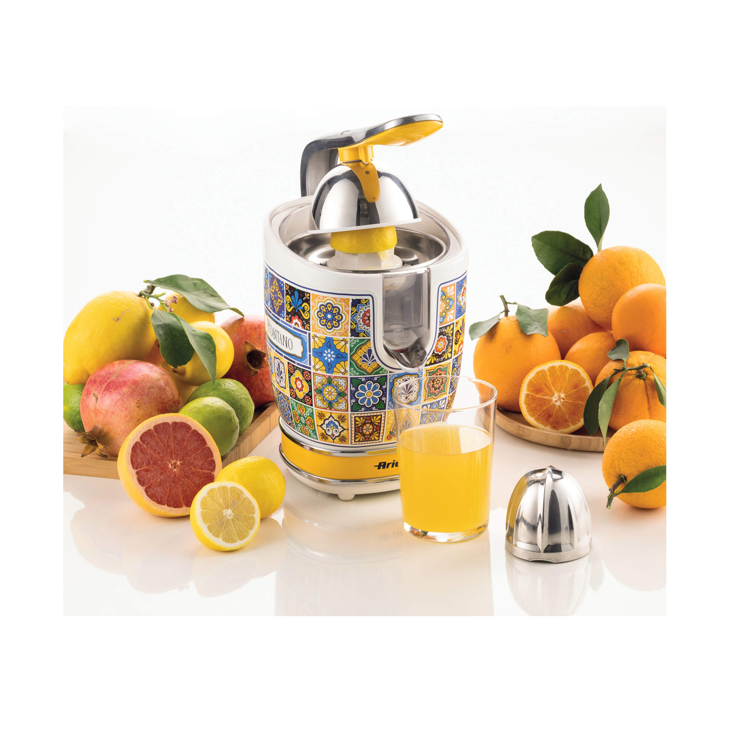 SPREMIAGRUMI ARIETE SPREMIAGRUMI POSITANO, Potenza 85 W, Recipiente succo da 0,6 l, 2 velocità velocità, in Metal, MULTICOLORE