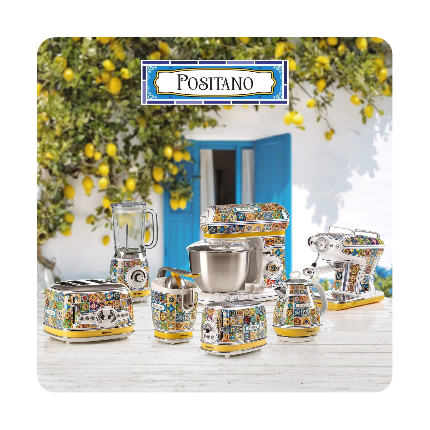 SPREMIAGRUMI ARIETE SPREMIAGRUMI POSITANO, Potenza 85 W, Recipiente succo da 0,6 l, 2 velocità velocità, in Metal, MULTICOLORE