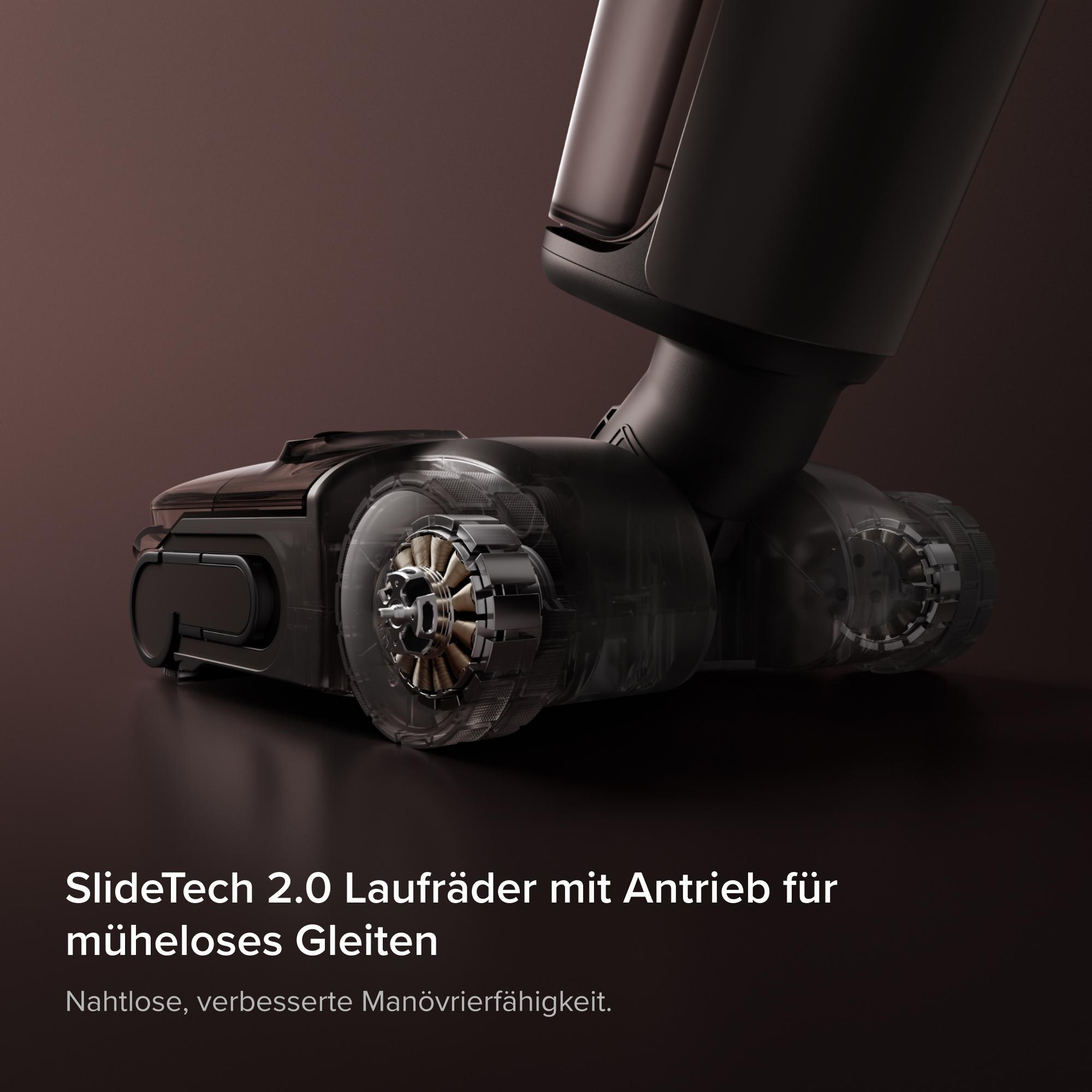 Antriebsräder für müheloses Gleiten und verbesserte Manövrierfähigkeit.