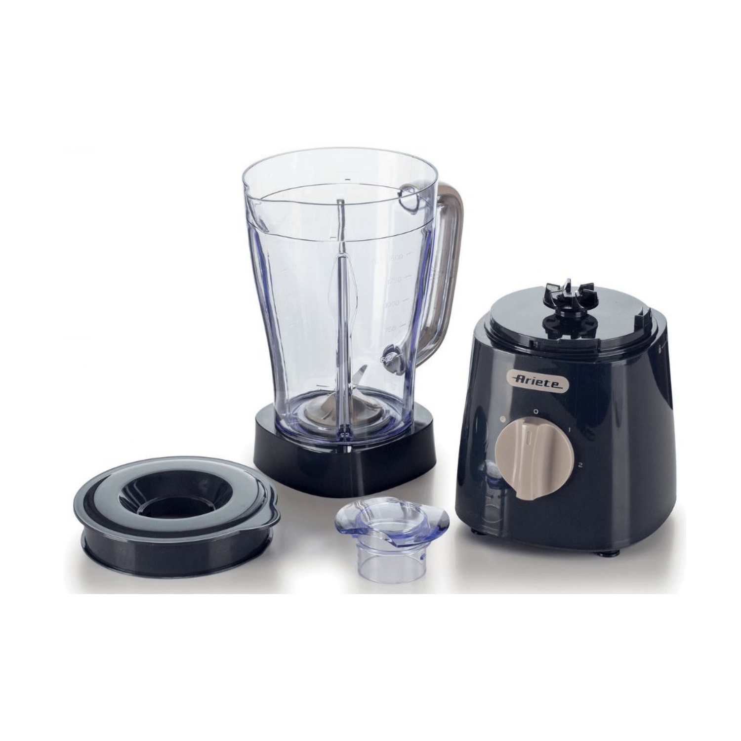 FRULLATORE ARIETE FRULLATORE, Potenza 500 W, Caraffa da 1.5 l, 2 velocità, Plastica, Acciaio inox, NERO