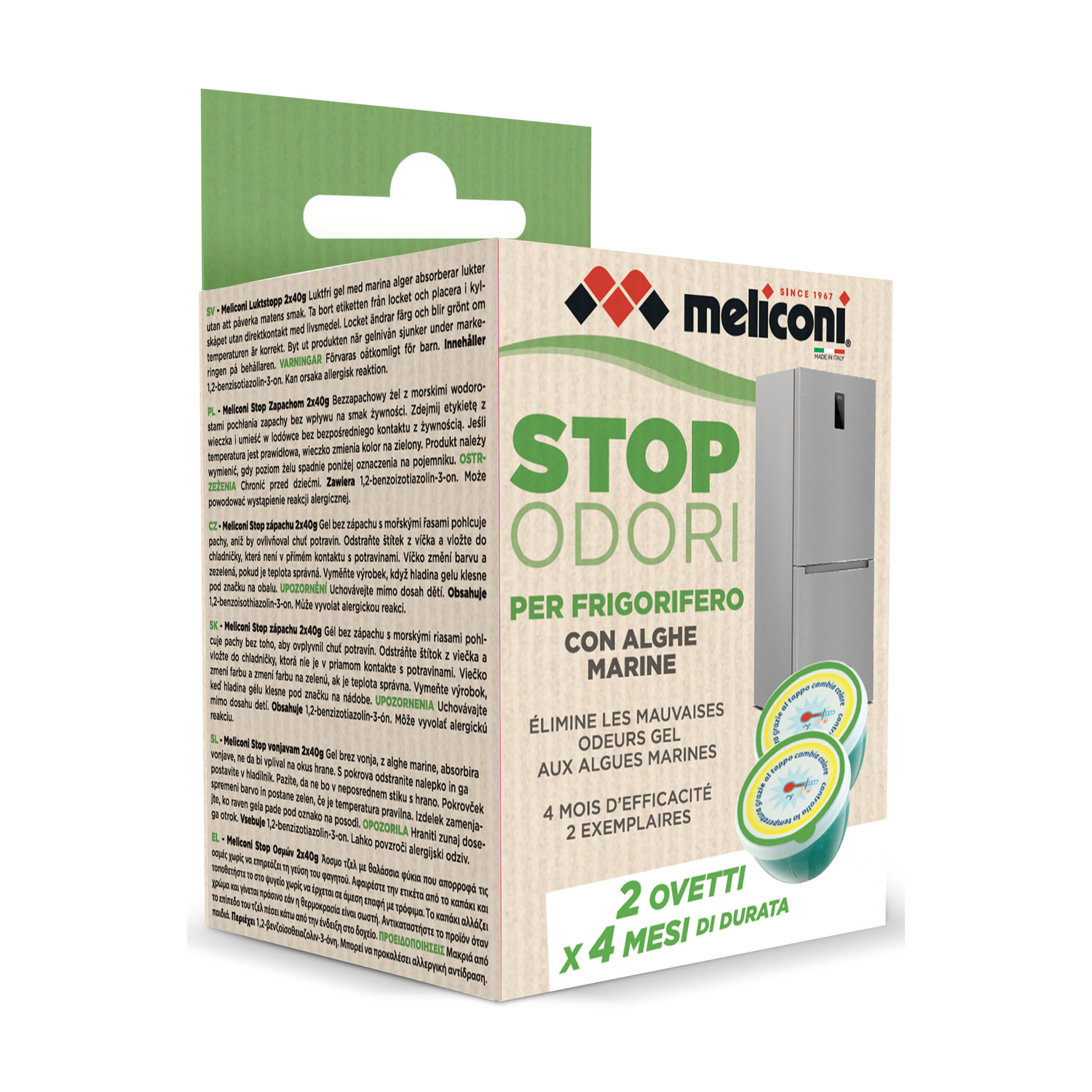 ASSORBE ODORE MELICONI ECO STOP ODORI FRIGO