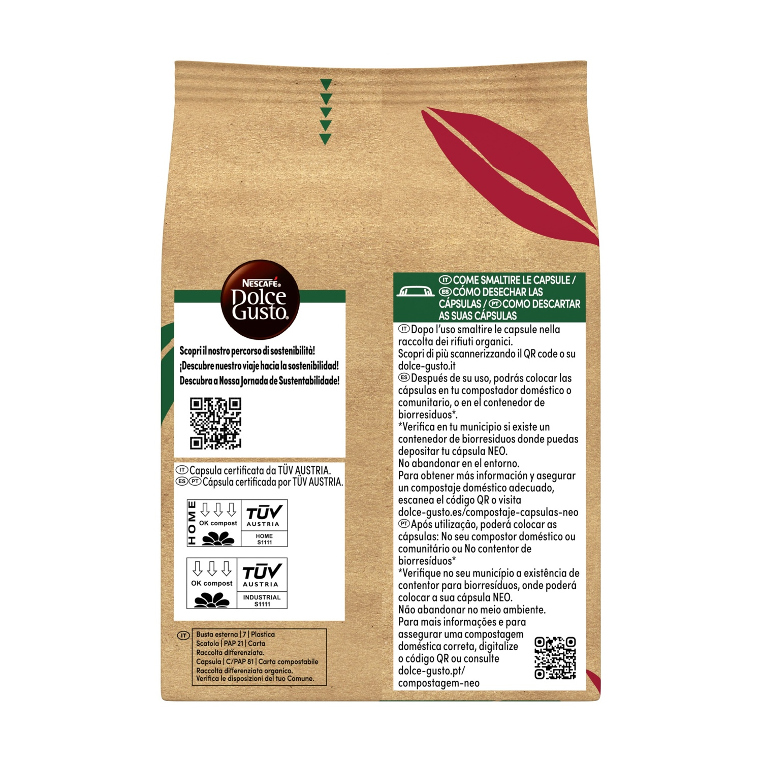 NESCAFE' DOLCE GUSTO Caffè in capsule NEO INTENSO DECAFFEINATO, Nescaffè dolce gusto, 0,418 kg