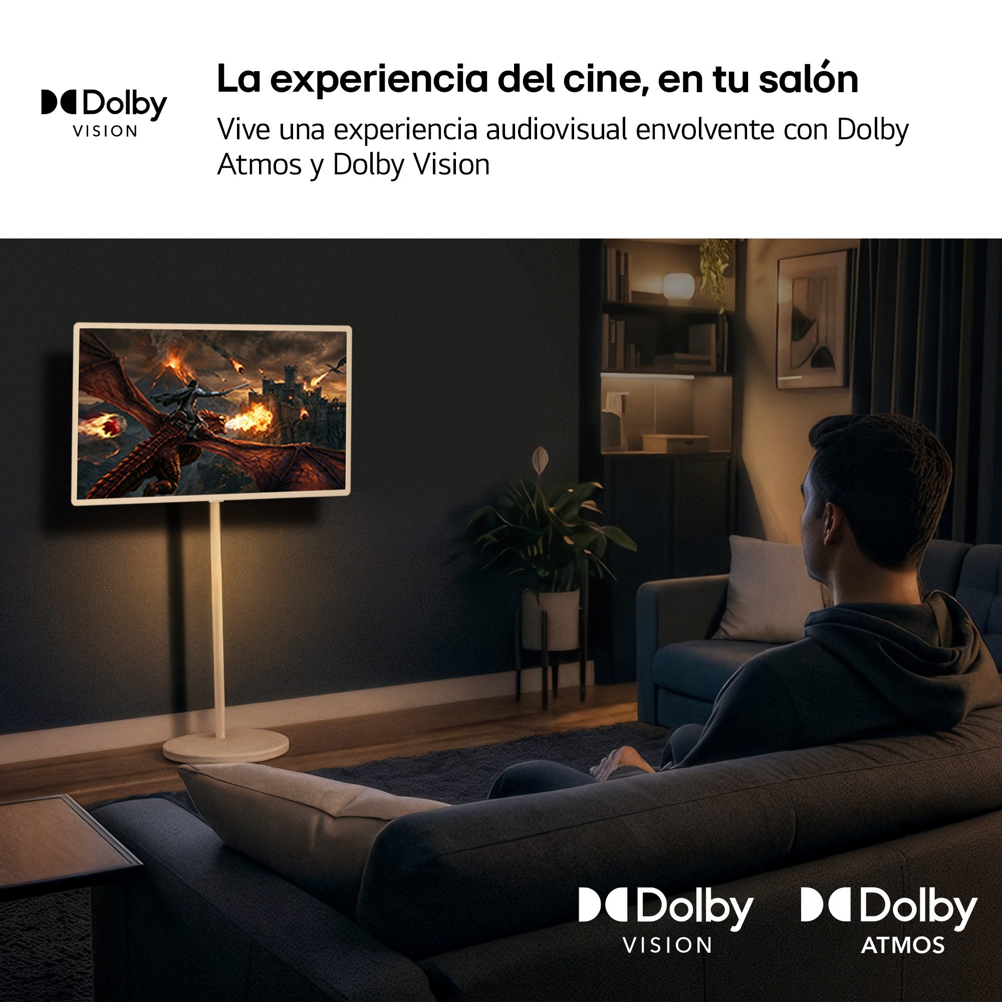 TV LED 32" - LG StanbyMe 2 32LX6BPGA, UHD 4K, Procesador Inteligente α8 AI Processor 4K Gen3, Smart TV, Blanco Roto