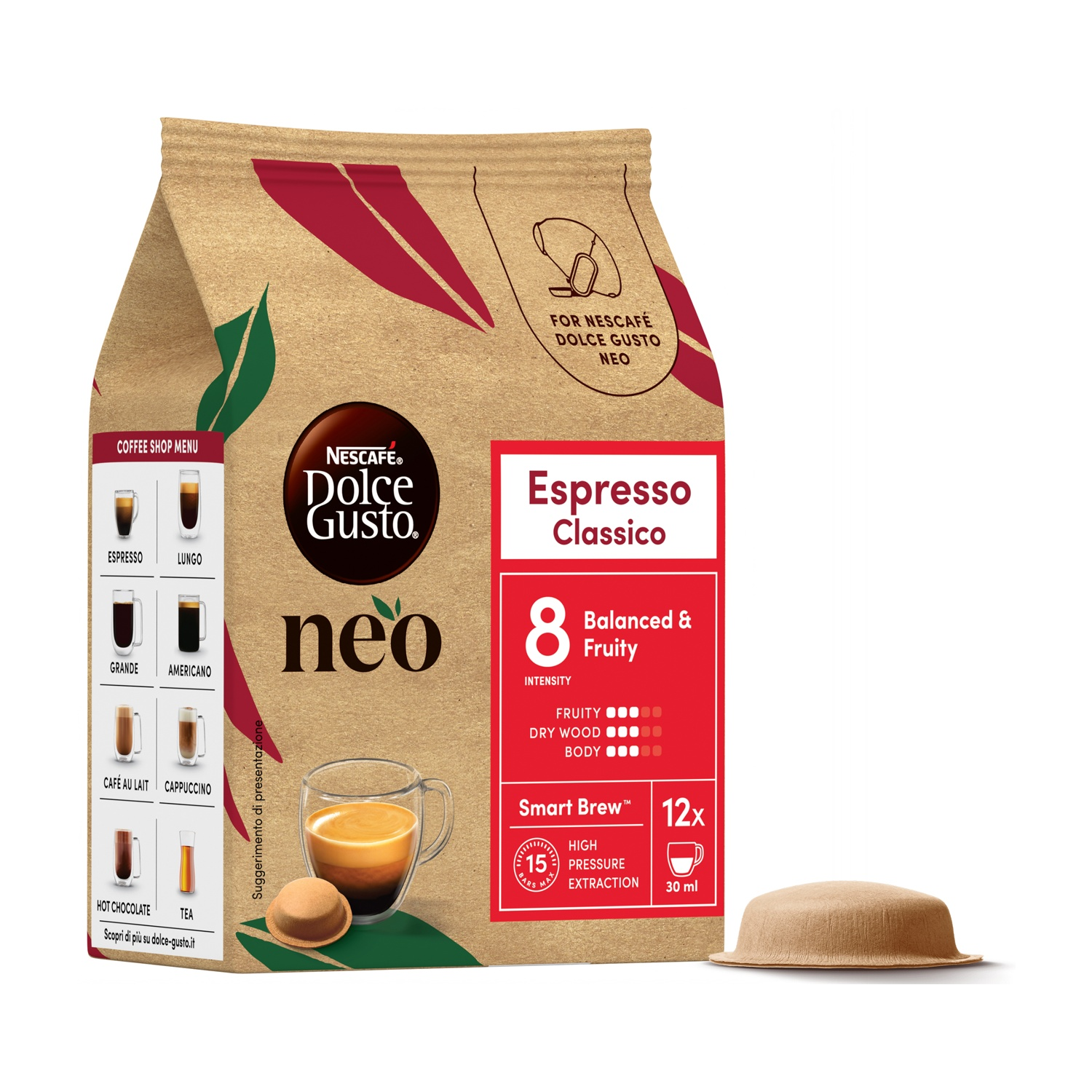NESCAFE' DOLCE GUSTO Caffè in capsule NEO CLASSICO, Nescaffè dolce gusto, 0,418 kg