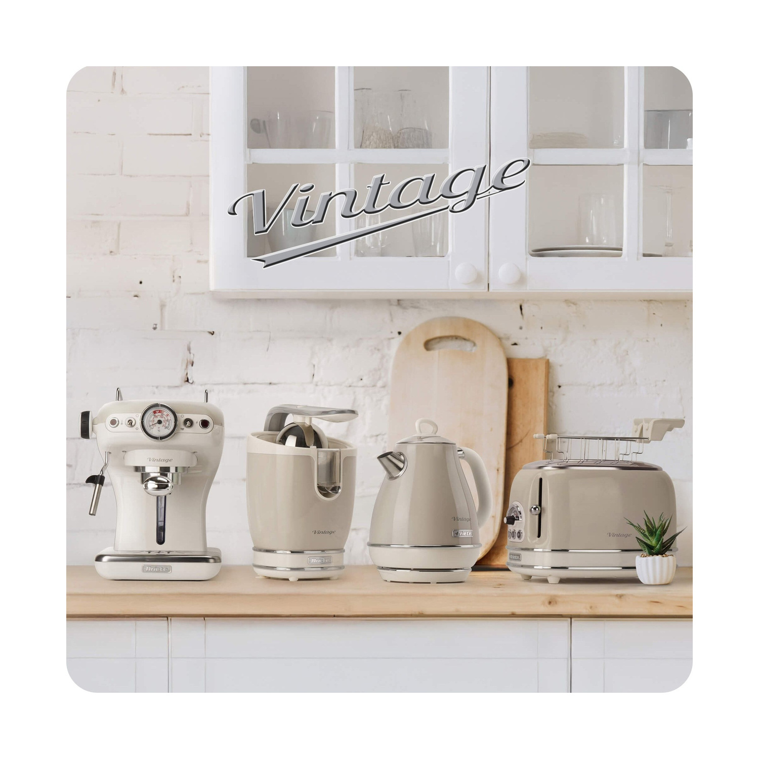 FRULLATORE ARIETE FRULLATORE VINTAGE, Potenza 1000 W, Caraffa da 1.5 l, 4 velocità, Vetro, 4 Lame in acciaio inox, BEIGE