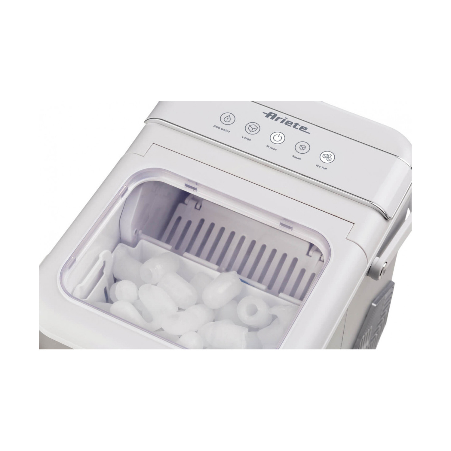 MACCHINA PER IL GHIACCIO  ARIETE ICE MAKER, Potenza massima 170 W, Recipiente da 1,4 l, 1 velocità, Coperchio trasparente, SILVER