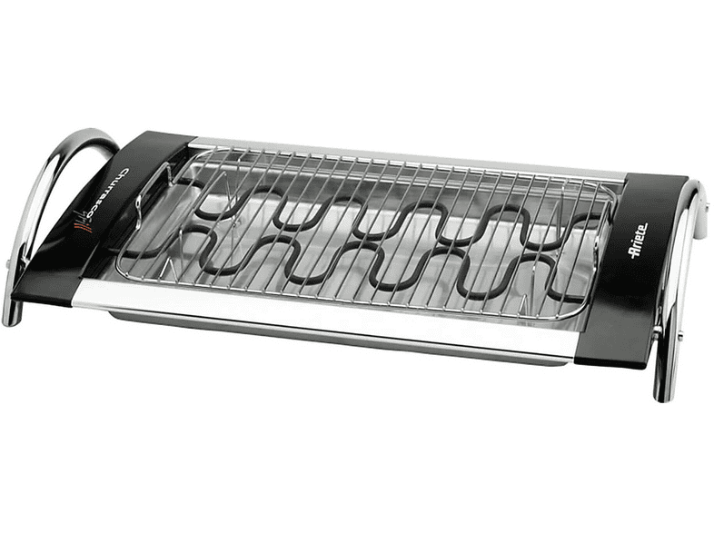 Barbecue ARIETE GRIGLIA ELETTRICA, Elettrico, Potenza 2000 W, Nr. bruciatori 2, Griglia da 44 x 27 cm, Acciaio, Contenitore per trattenere liquido e grasso, Silver