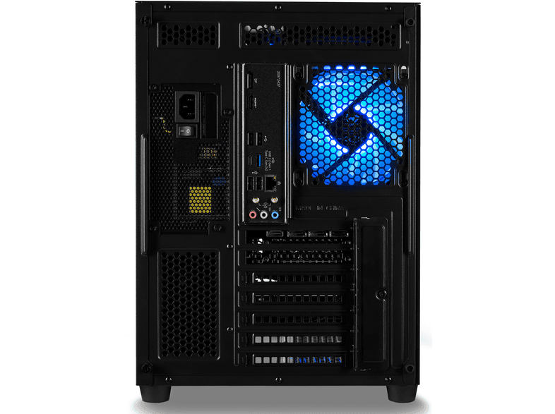 ERAZER Tank X15 (MD 340130) Gaming PC, AMD Ryzen™ 7 7800X3D Prozessor (96 MB Cache, bis zu 5 GHz), 32 GB RAM, 2000 GB SSD, GeForce RTX™ 5070 Ti, Windows 11 Home, Schwarz — Foto 2 von 5