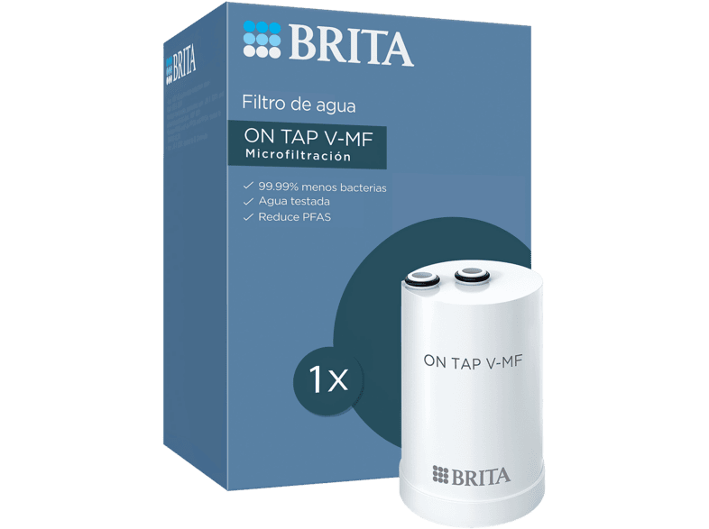 Filtro para grifo – BRITA ON TAP V-MF, microfiltración de 5 etapas, hasta 600 L, compatible con y Pro